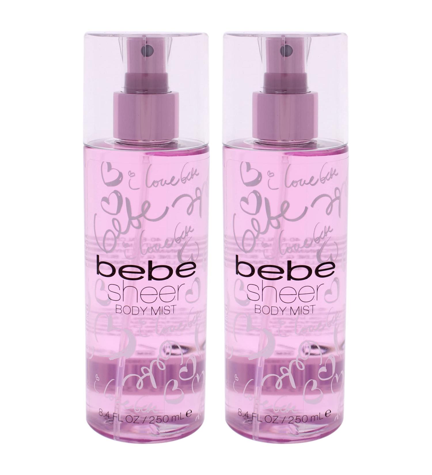 Bebe Sheer Body Mist - Body Spray for Women - Sensual and Flirtatious Women's Fragrance with Citrus Cocktail Pink Peony and Sandalwood Notes - 8.4 oz Pack of 2 - Buy Online on GoSupps.com
