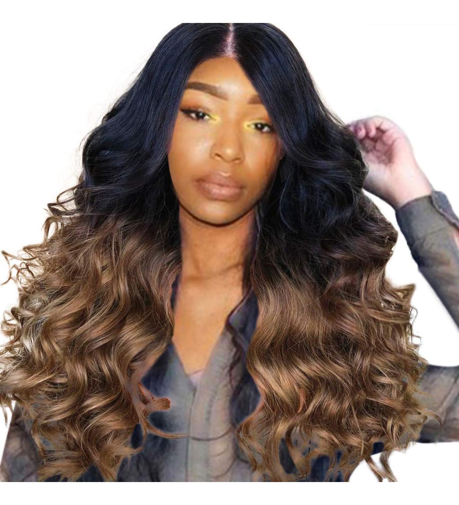 Buy Kashyk Women s Long Curly Brown Wig - Heat-Resistant Synthetic Water Wave Hair for Cosplay & Fashion - Buy Online on GoSupps.com