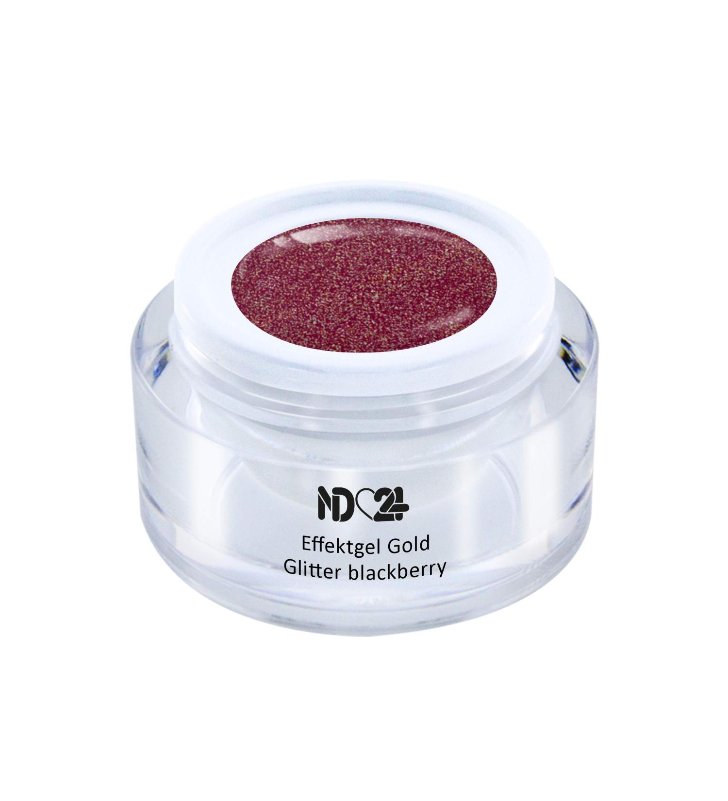 UV LED Effect Gel - Gold Glitter Blackberry Blue - Studio Quality 5ml - Made in Germany | International Shipping Available - Buy Online on GoSupps.com