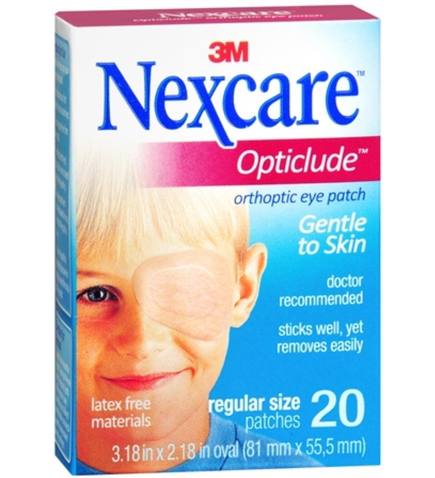 Nexcare Opticlude Orthoptic Eye Patches Regular 20 Each (Pack of 3)