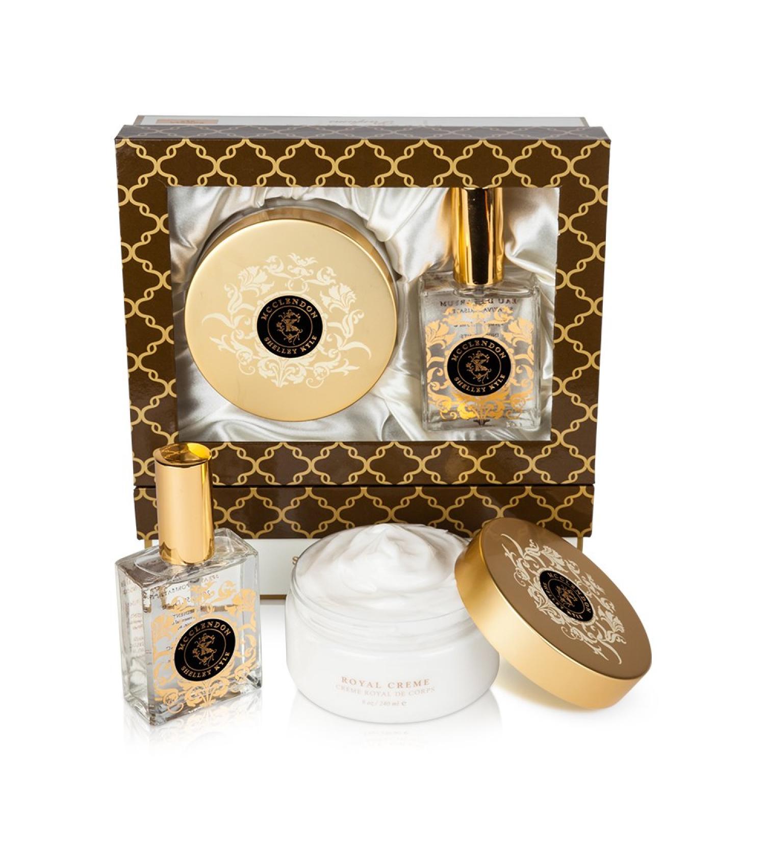 Shelley Kyle McClendon Royal Creme and Large Perfume Set