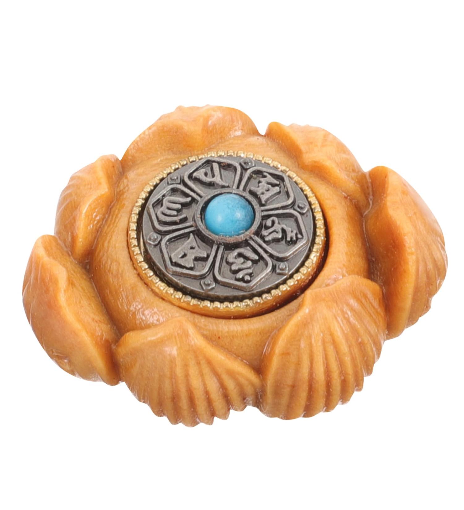 Tovinanna Hand Exercise Platable Lotus Statue - Vintage Woodwork Decor for Meditation & B rodecoration - Small Rosenholz Turntable Decoration - Buy Online on GoSupps.com