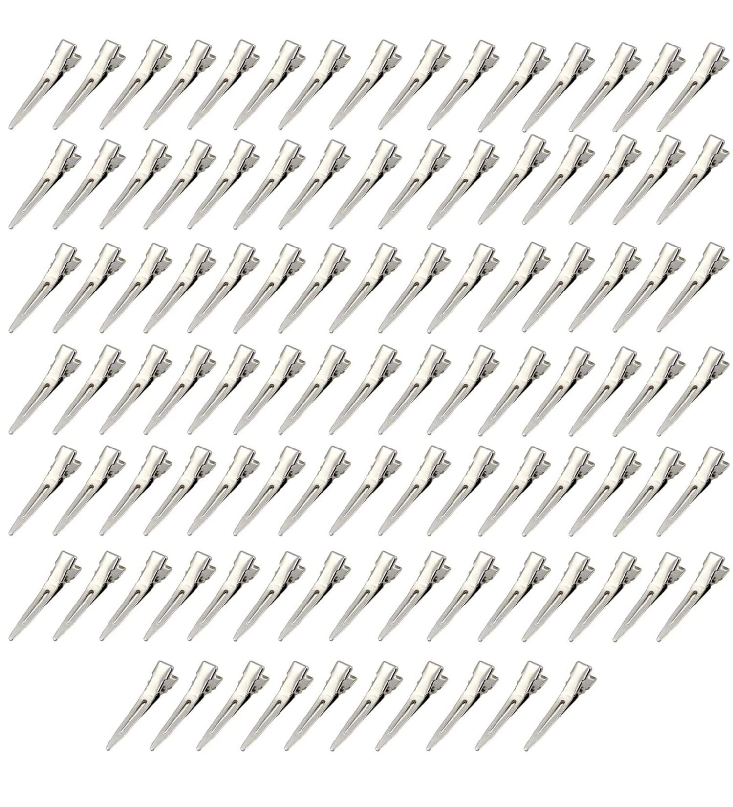 BetterJonny 1.75 Single Prong Silver Hair Clips - 100 Pack for Curls & Styling - Buy Online on GoSupps.com