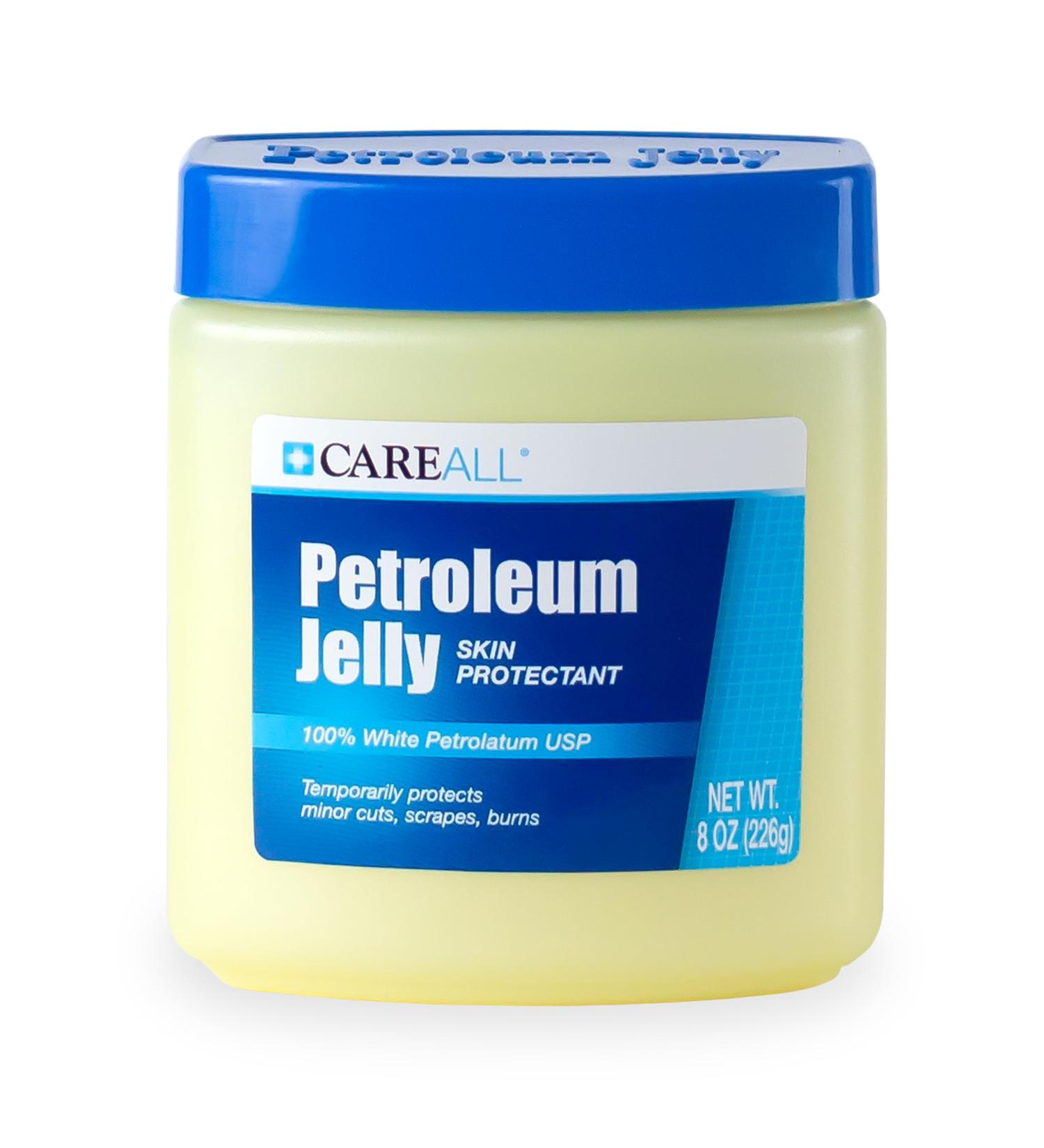 CareAll Petroleum Jelly 8 Oz Jar. Unscented 100% Pure White Petrolatum Jelly USP Protectant for Minor Cuts Scrapes Burns. Moisturizer for Dry Skin and Lips. 8 Ounce (Pack of 1) - Buy Online on GoSupps.com