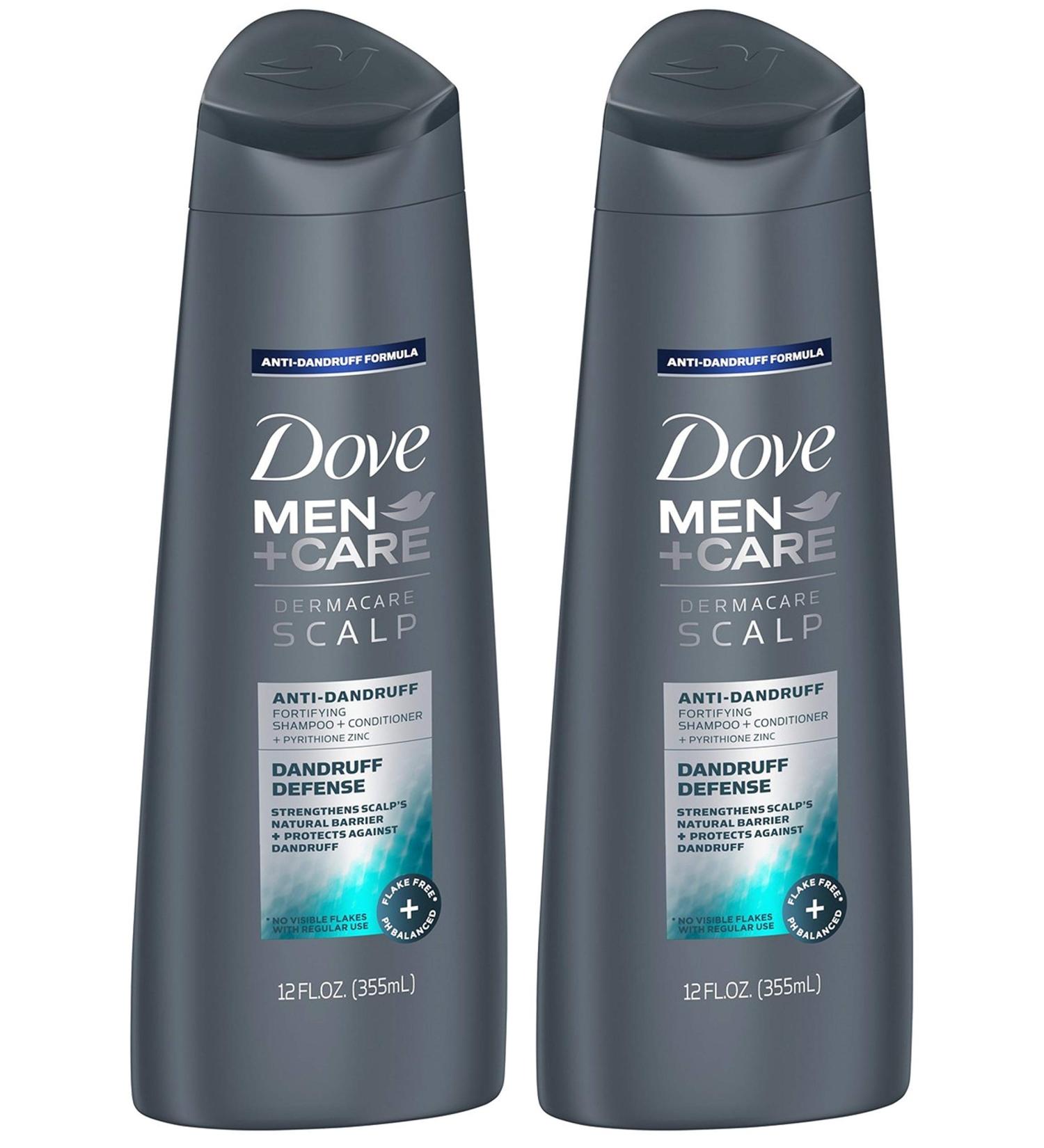 Dove Men+Care Dermacare Scalp 2-in-1 Shampoo + Conditioner 12oz, Pack of 2 - Dandruff Defense Formula - Buy Online on GoSupps.com