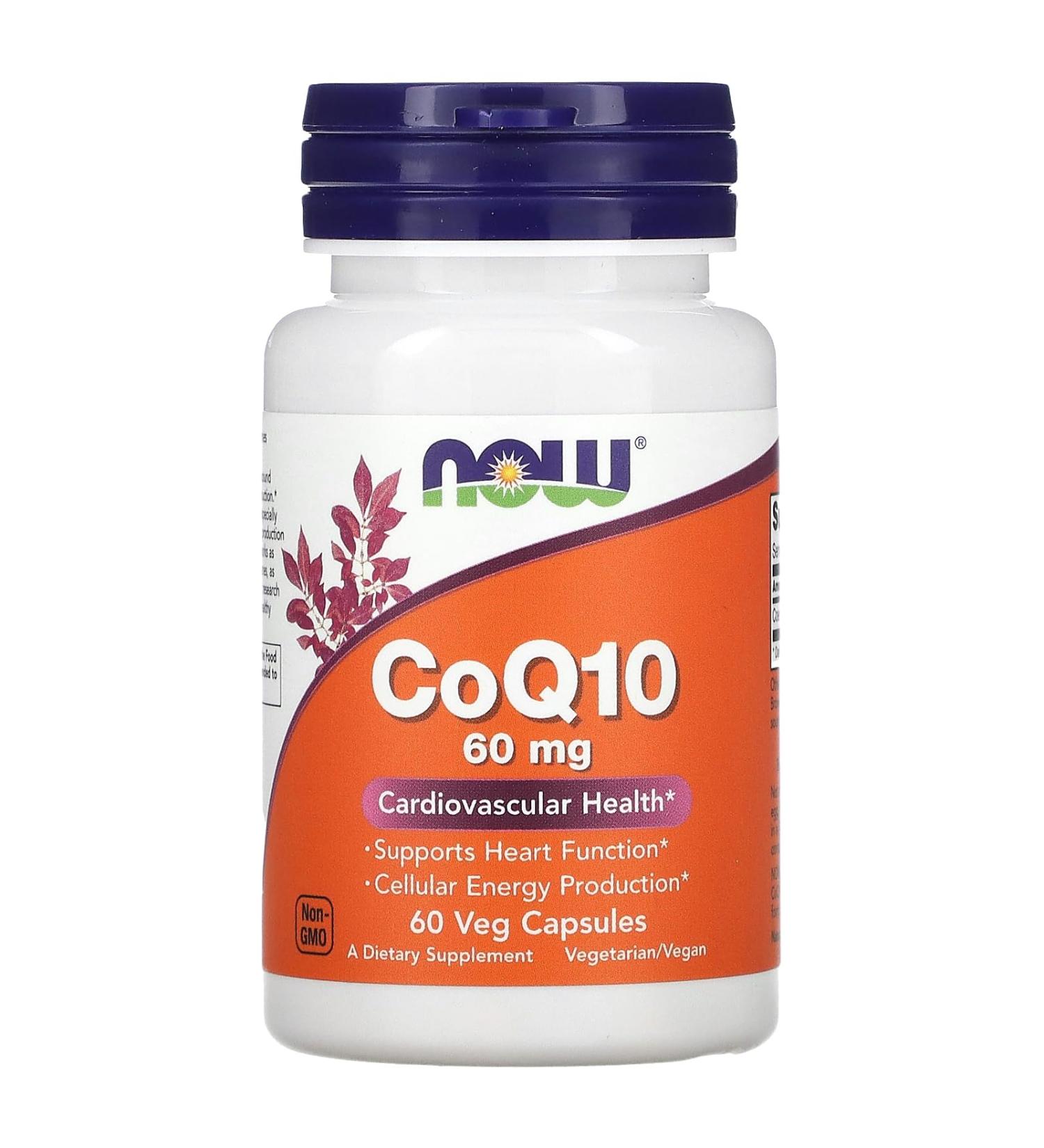 Now Foods Coenzyme Q10 60 capsules 60 mg 60 pieces (1 pack)