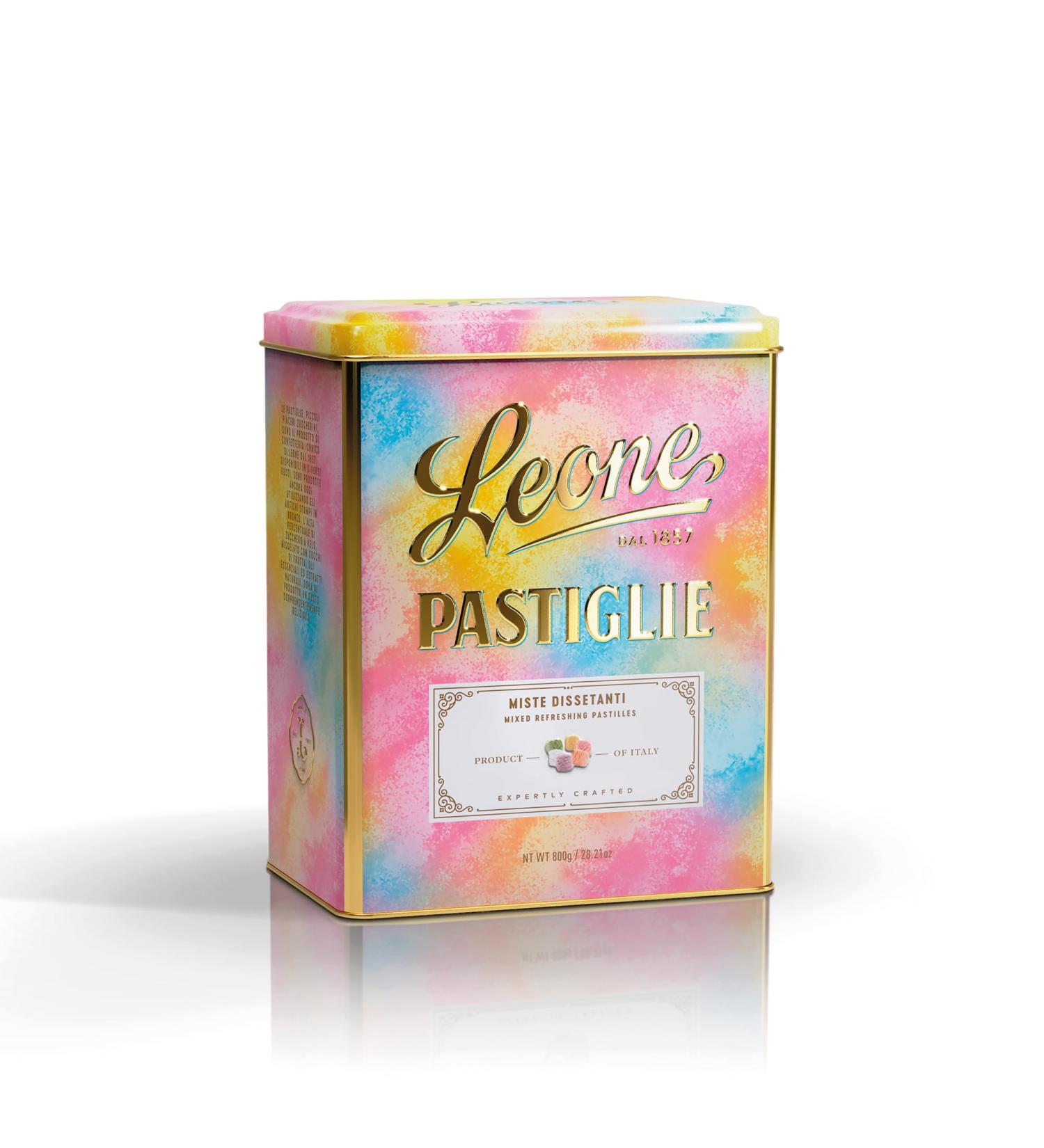 Leone depuis 1857 - Bo te en m tal Pastilles Leone Assorties Rafra chissantes - V gans et Sans Gluten - 800g