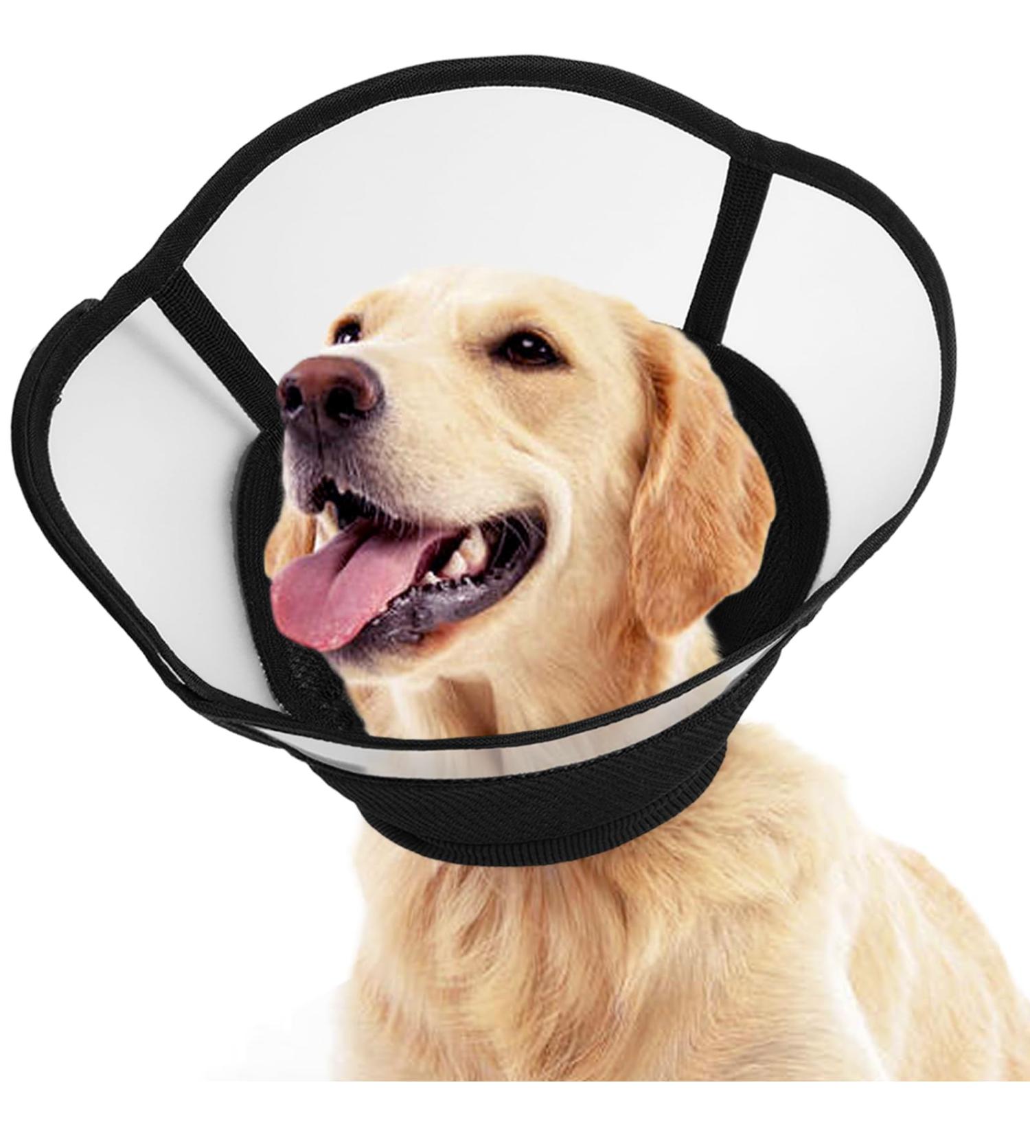 Kuoser Dog Cone Collar - Soft Adjustable Leak Protection for Post-Op Comfort - Breathable & Stylish - XL Black - Buy Online on GoSupps.com