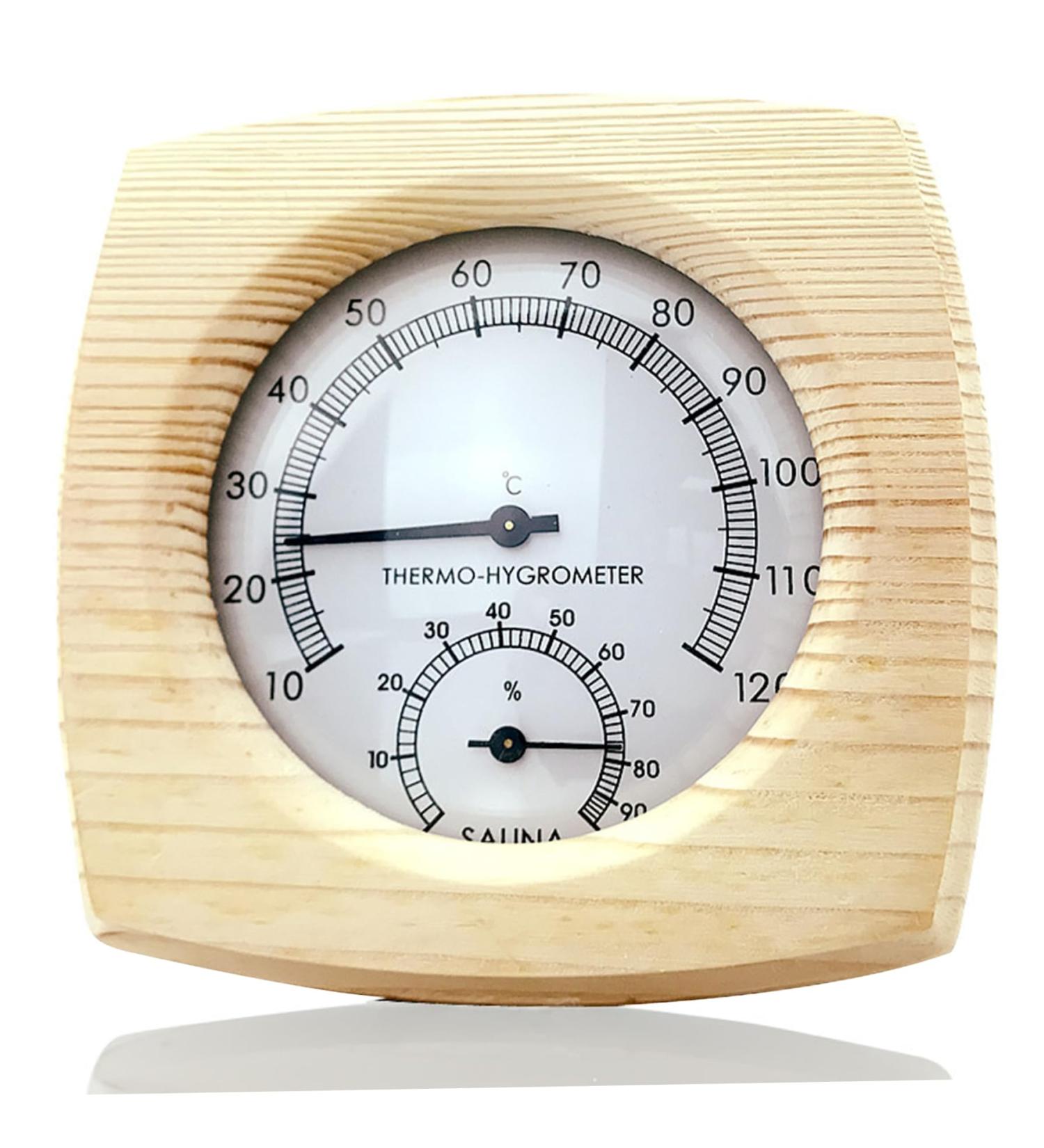 Buy 2 in 1 Sauna Thermometer & Hygrometer - Digital Room Temperature Indicator - Premium Wood Design - 5x5 Inches - International Shipping Available - Buy Online on GoSupps.com