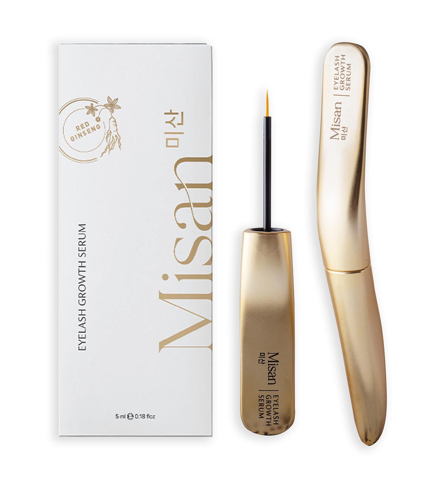 Misan Abera Eyelash Growth Serum - Lash Booster and Enhancer | Pack of 1, 2, or 3 - Regenerating and Nourishing for Longer, Thicker Lashes | 0.18 Fl oz Per Item - Buy Online on GoSupps.com