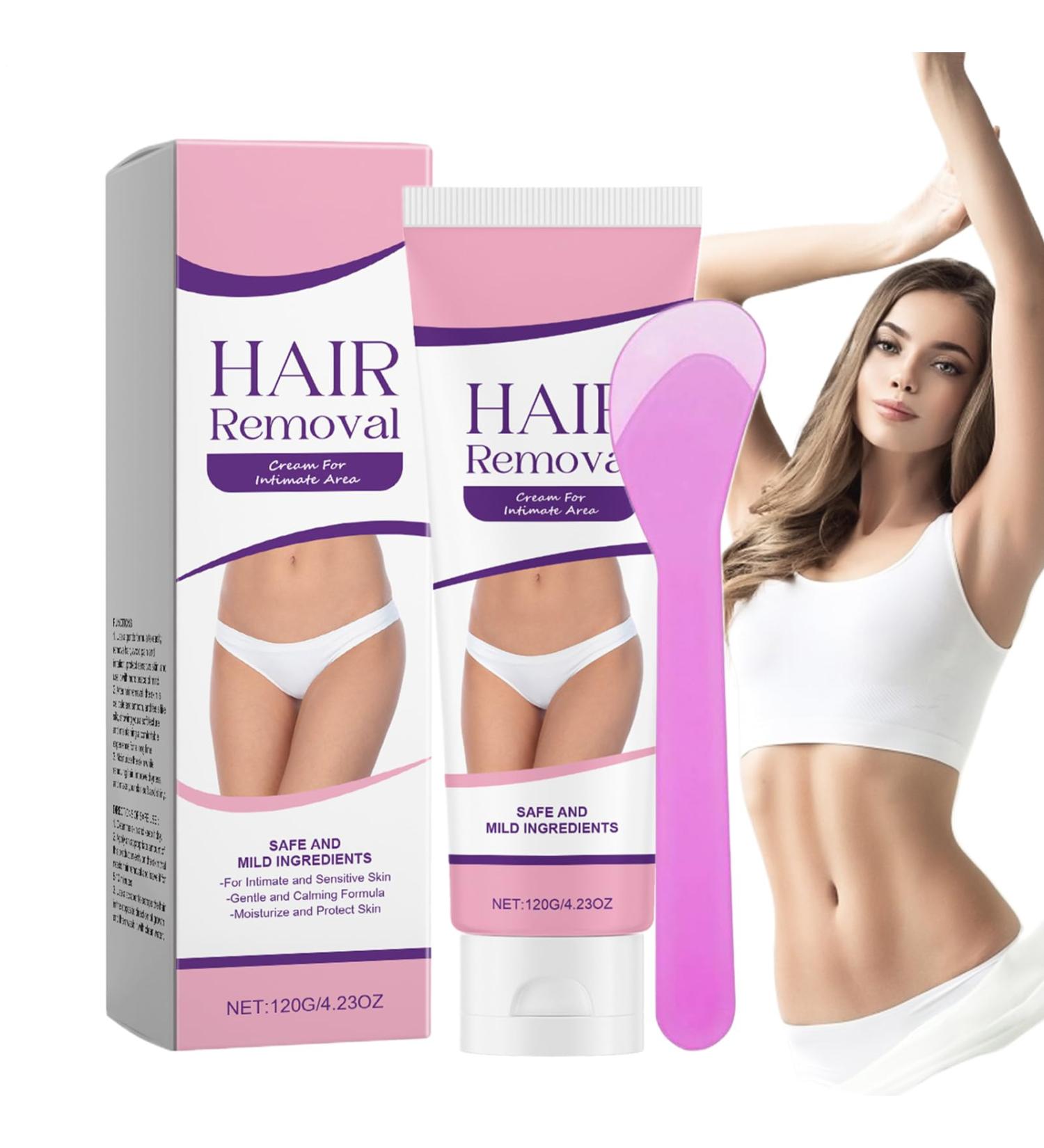 Hair removal cream for the intimate area skin balm 120 g with scraper hair removal cream for body armpits intimate area elbows legs arms armpits chest and back - Buy Online on GoSupps.com