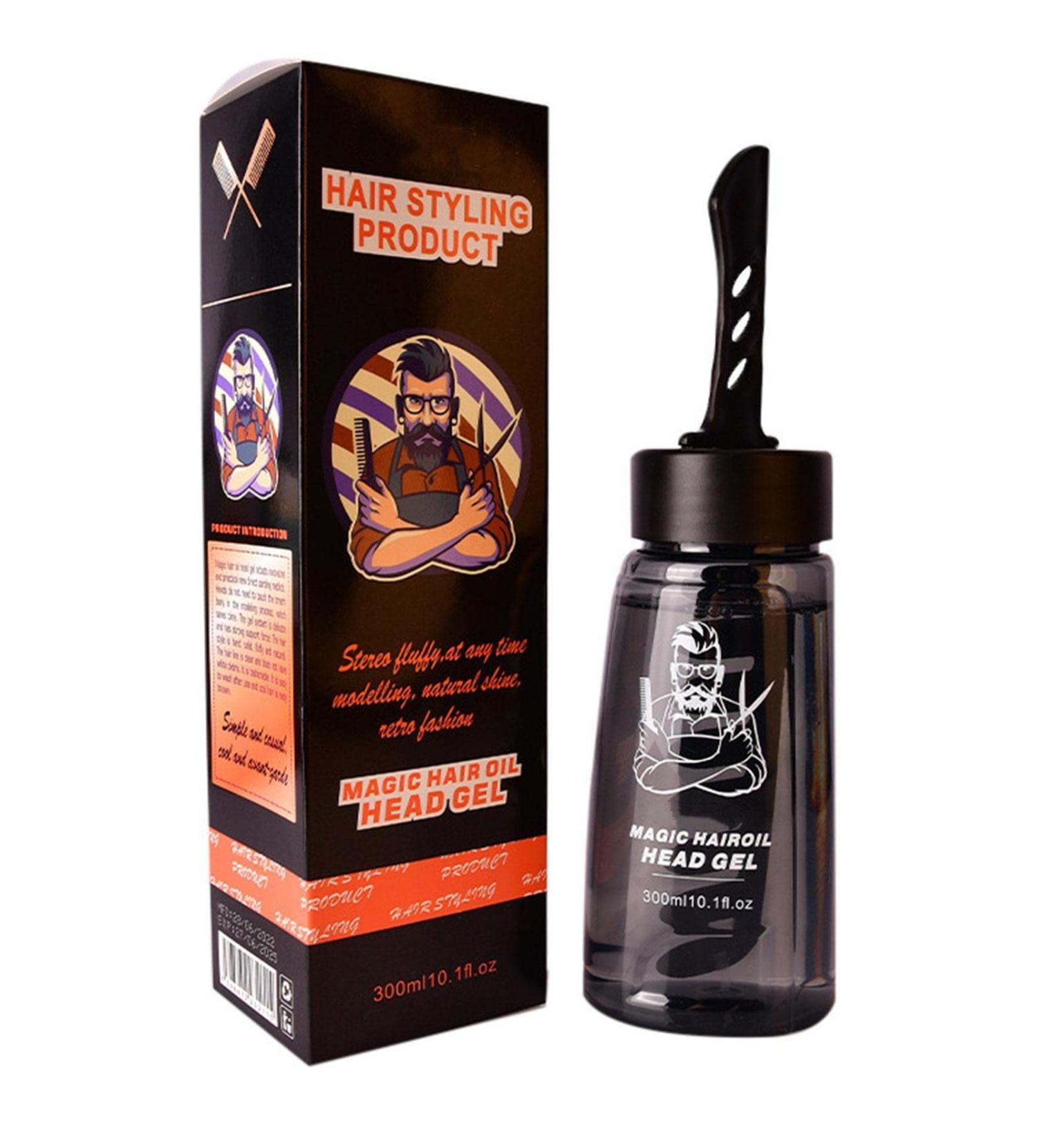 3 Hair Wax Gel with Comb - Professional Long-Lasting Men Hair Styling Gel Tool Lightweight Hair Cream Salon Styling Gel Tool Fast Build Hair Styling 3 Pcs One Comb Cool 300ml - Buy Online on GoSupps.com