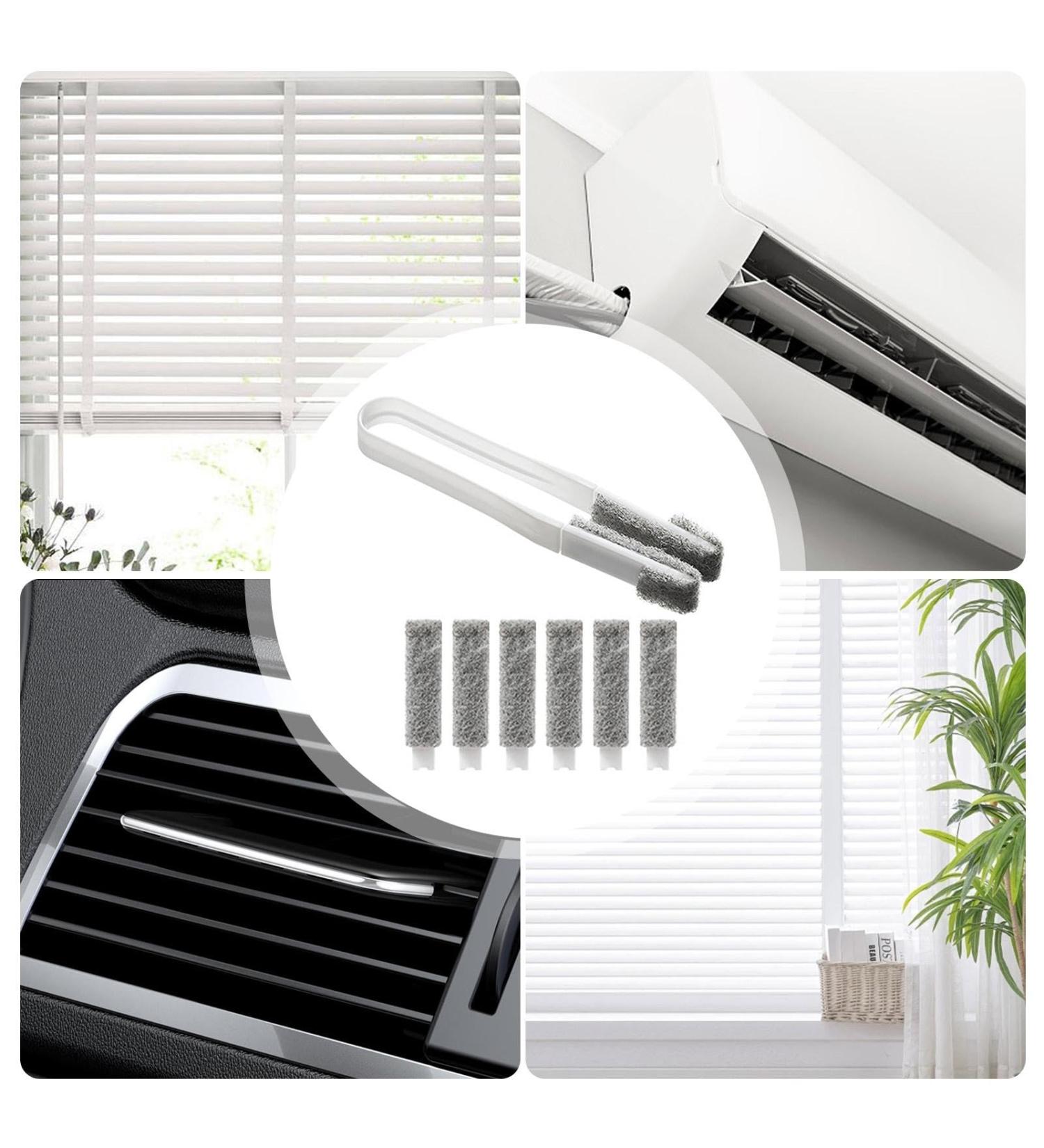 Blind Cleaner Brush - Air Conditioning Outlet Brushl with 6 Replacement Heads Hand-Held Blind Duster for Air Conditioners - Buy Online on GoSupps.com