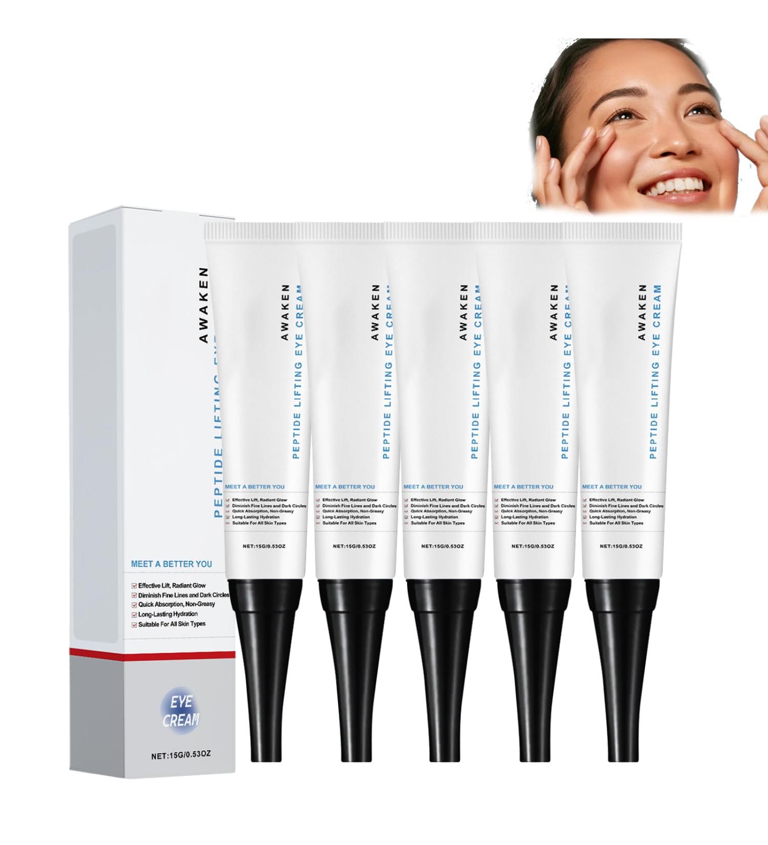 Eye Cream for Puffiness and Bags Under Eyes Dark Circle Eye Cream Anti-Aging Moisturizing Under Eye Cream for Women (5 pcs) - Buy Online on GoSupps.com