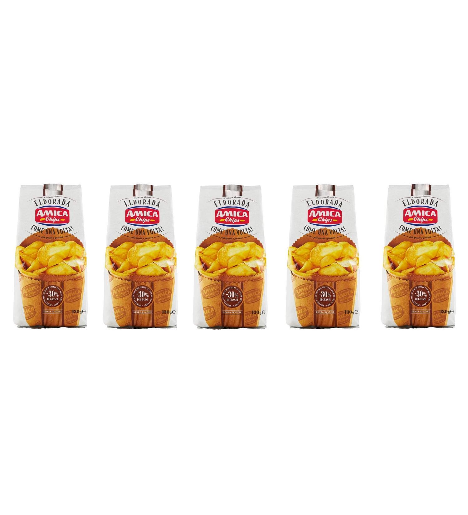 5 x Amica Eldorada Come una Volta Potato Tokens Chunky Crispy Cut 130g Gluten Free