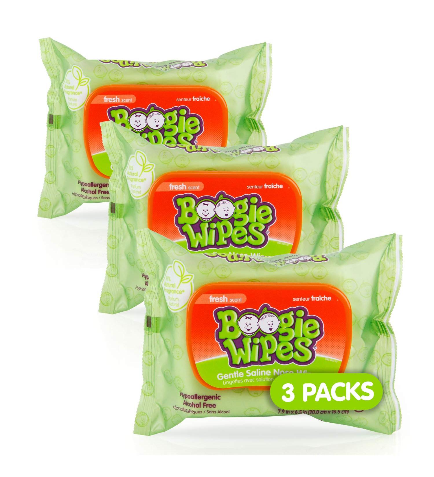 Boogie Wipes Gentle Wet Wipes for Baby and Kids - 90 Count - HSA/FSA Eligible - Made with Vitamin E, Aloe, Chamomile, Natural Saline - Fresh Scent - Buy Online on GoSupps.com