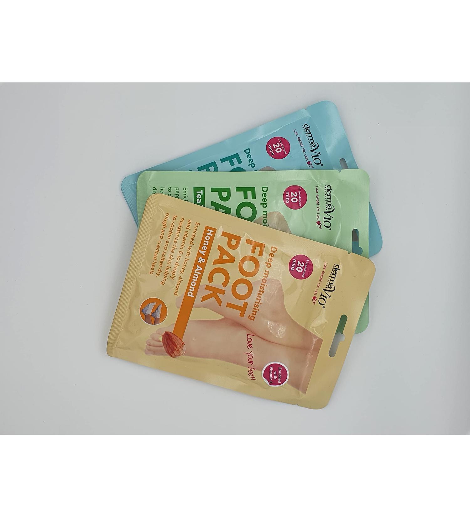 Vegan Derma V10 Fußpackungen 3er Pack Honig Mandel & Teebaumargan | Hautpflege f r gesunde F ße - Internationaler Versand - Buy Online on GoSupps.com