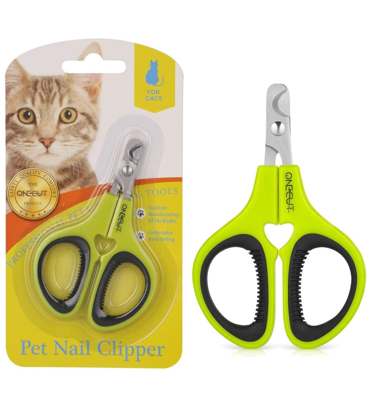 OneCut Pet Nail Clippers - Updated Claw Scissors for Cats Kittens & Small Dogs | Professional Nail Trimming Tools in Green - Buy Online on GoSupps.com