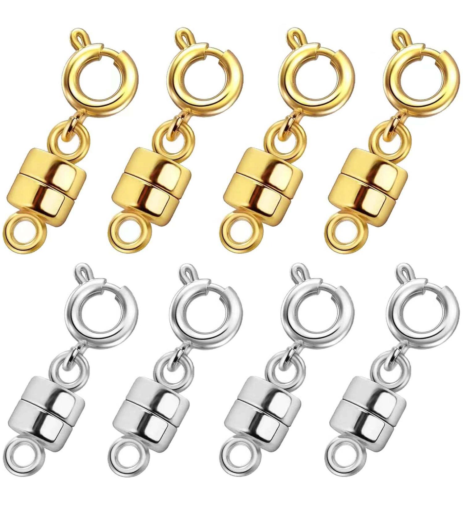 Qulltk 18K Gold and Silver Plated Necklace Bracelet Converter Clasps 8Pcs - Buy Online on GoSupps.com