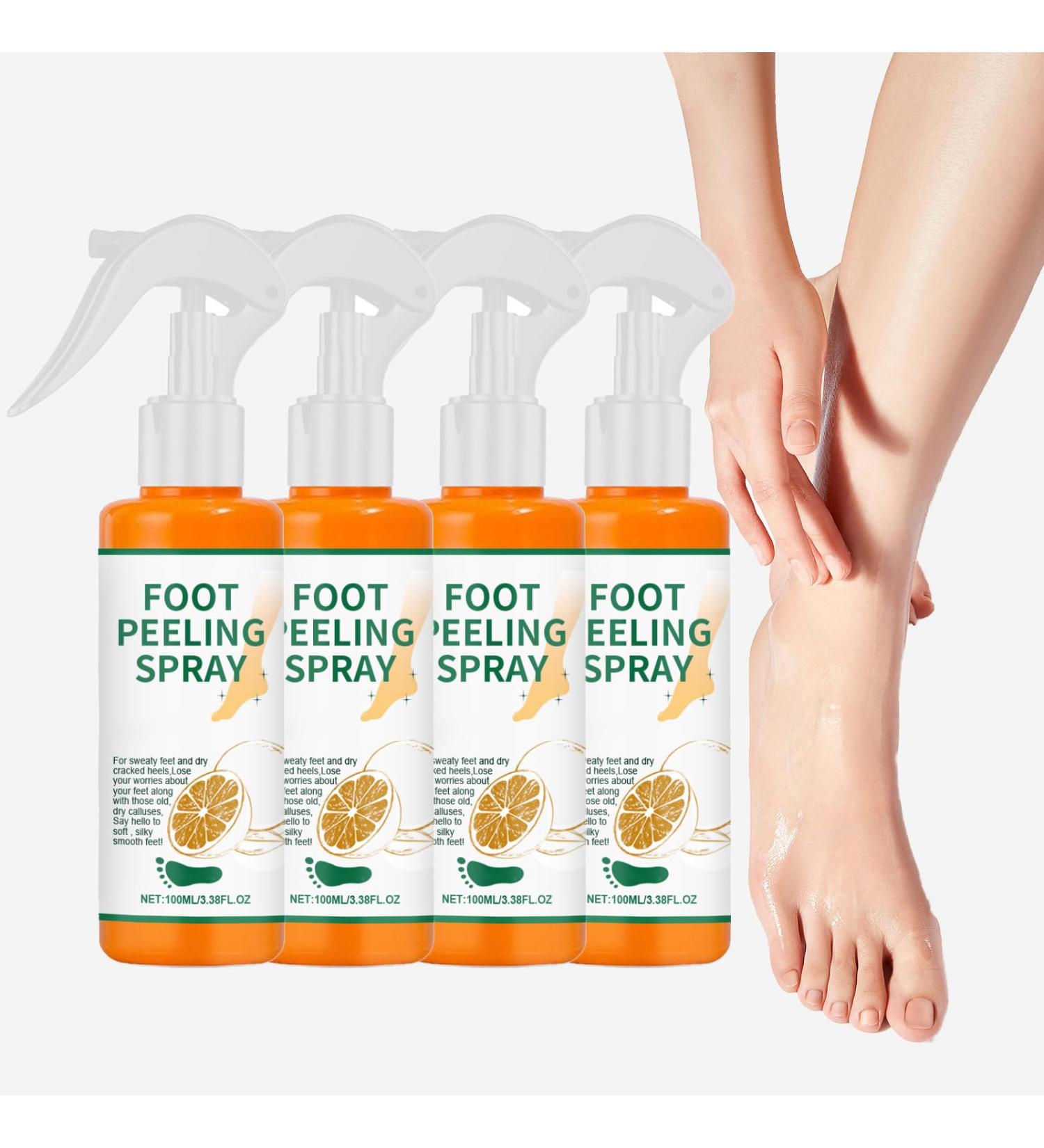  LinBomZony Foot Exfoliating Sprays - Pedicure Oil - Moisturizing Exfoliator - for Cracked Heels Calluses & Dry Skin - Instant Moisturizer - Soft Smooth Feet - 4 Pack - Buy Online on GoSupps.com