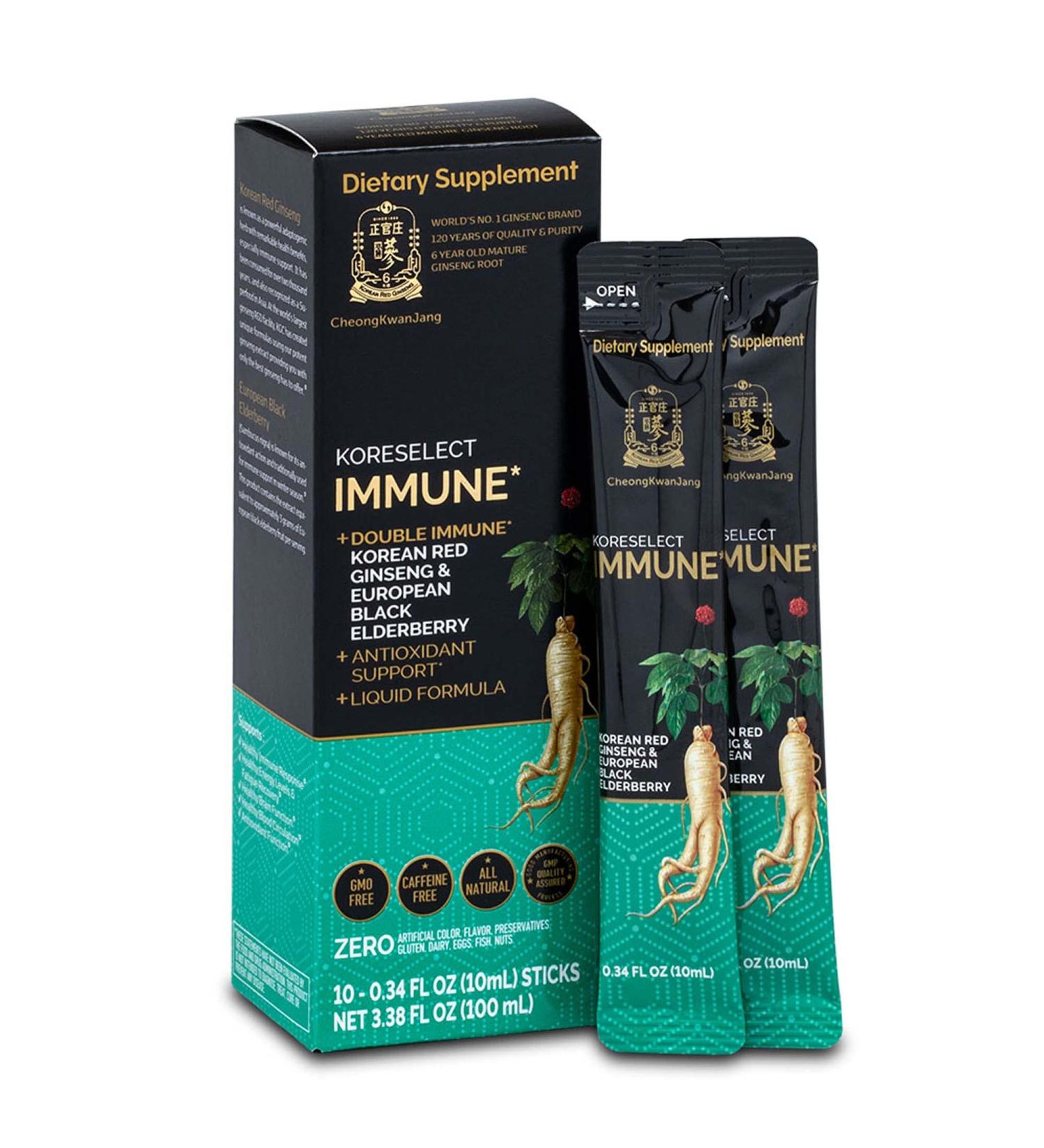 Cheong Kwan Jang Koreselect Immune - 10 Sticks (0.34 fl oz Each) | Boost Immunity Naturally - Buy Online on GoSupps.com