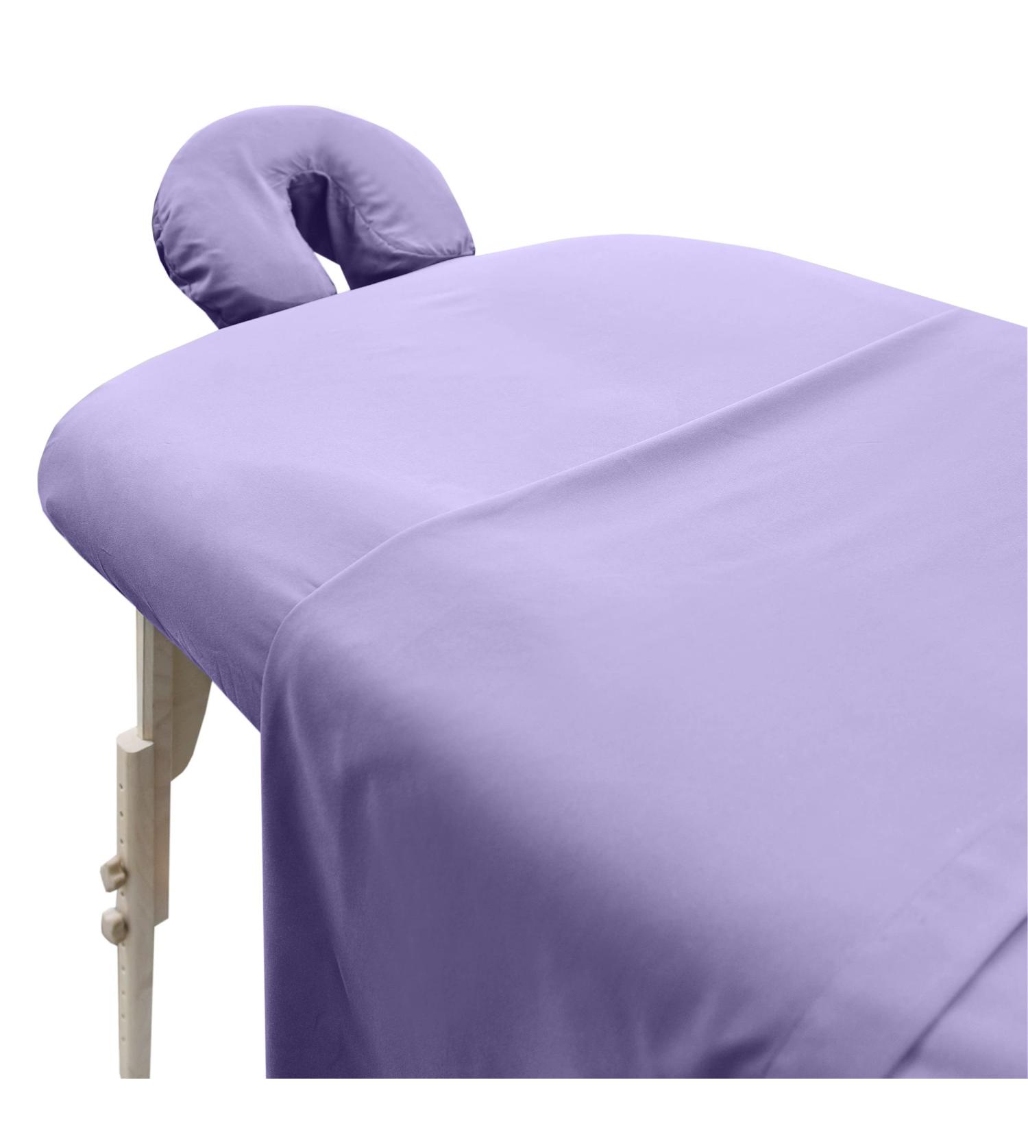 London Linens Microfiber Massage Table Sheets Set - 3 Piece Set in Lilac - Buy Online on GoSupps.com