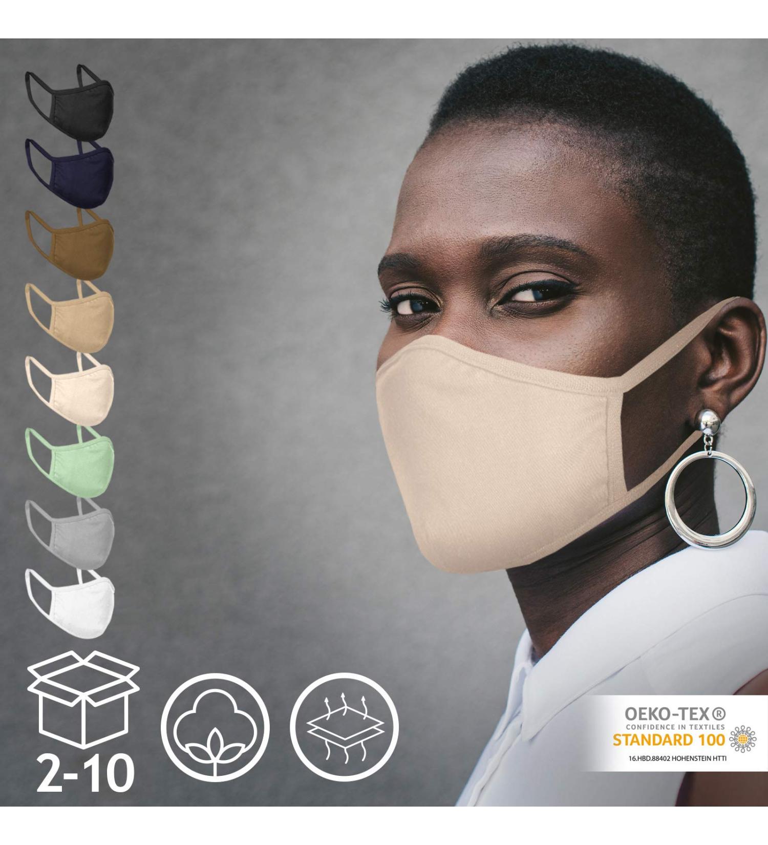 JAGO Washable Facial Mask - Cotton 2-Layer with Filter Compartment | Everyday Masks for Men & Women | Available in Pink | Set of 2/4/8/10 - Comfortable Stylish Community Masks - Buy Online on GoSupps.com