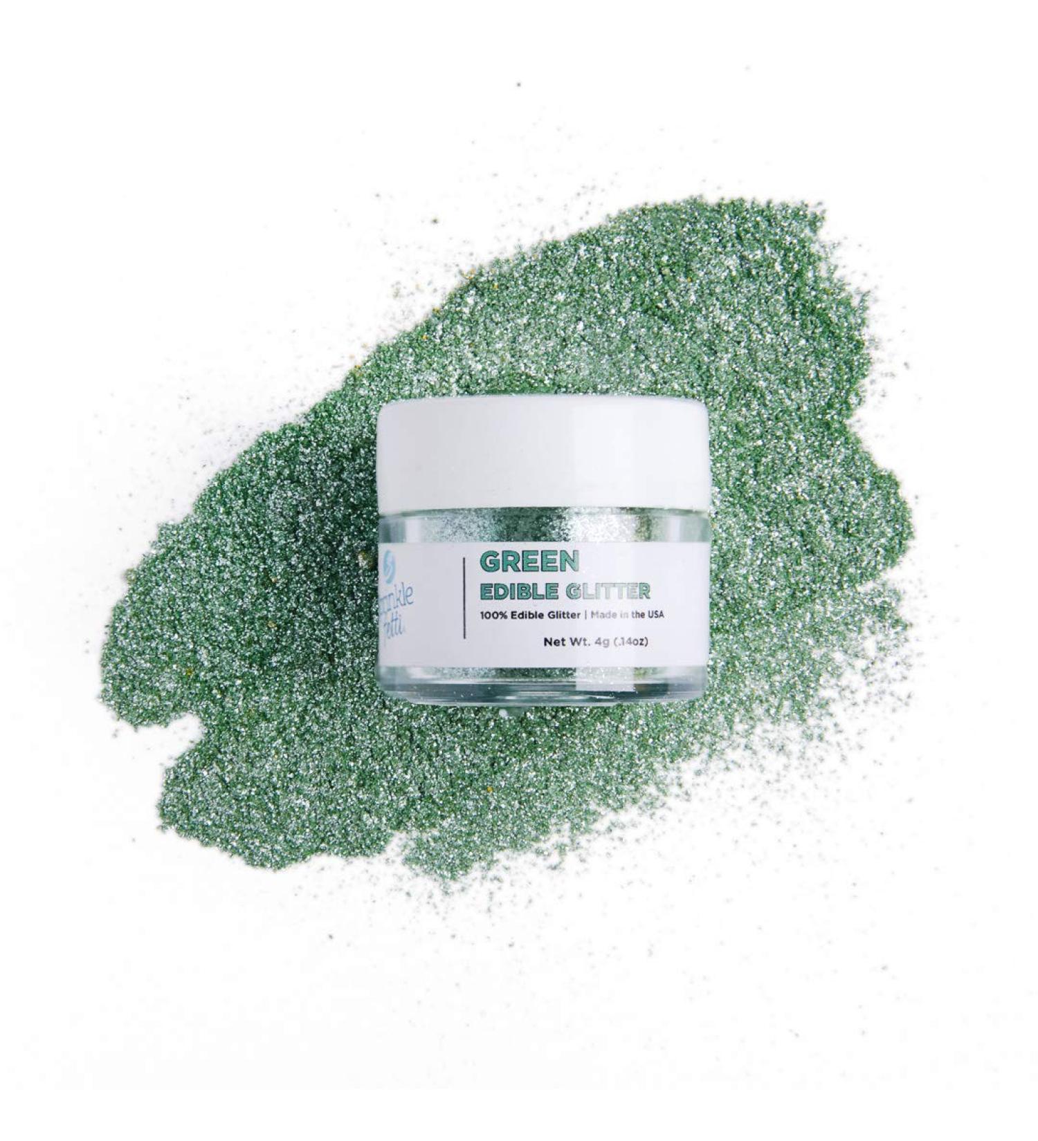 Sweets Indeed Edible Glitter Green - 4g Sprinklefetti for Drinks, Food & Cake Decorating - Buy Online on GoSupps.com