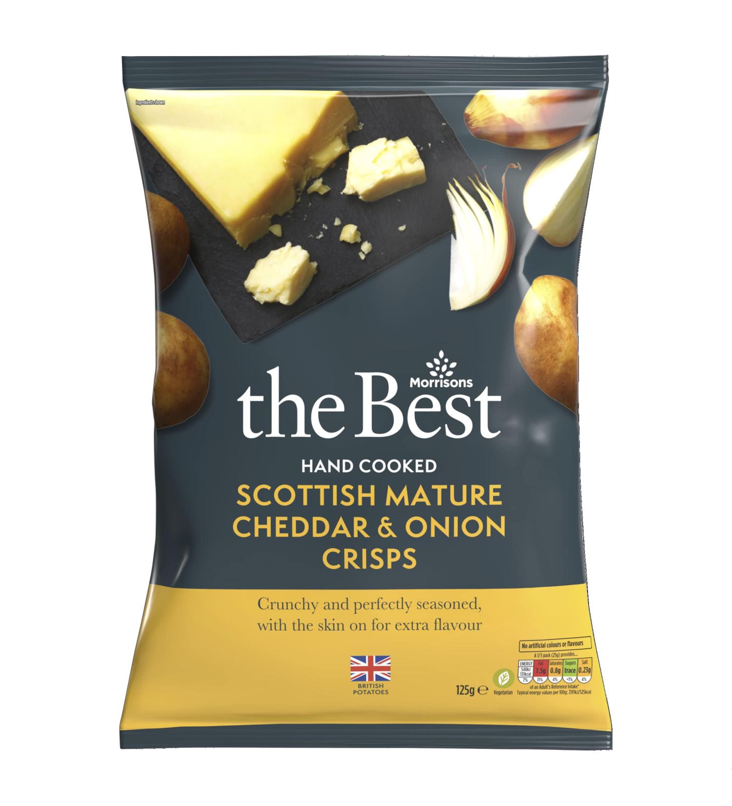 Morrisons The Best Cheddar & Scottish Onion Crisps 125g