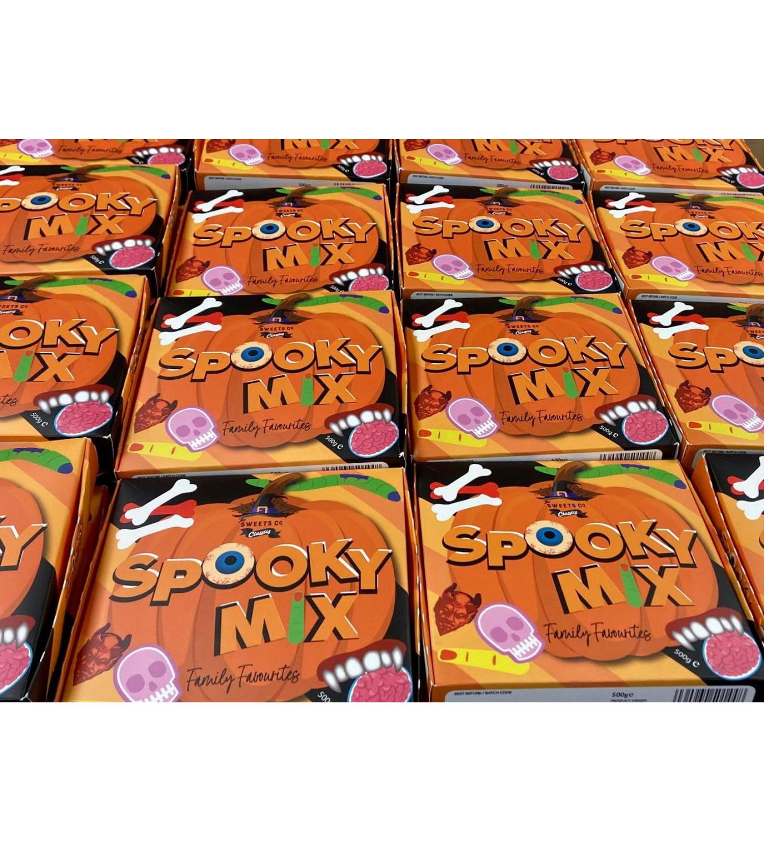 Halloween Spooky Sweet Mix - 500g Box of Gummy Spiders Jelly Bones Gummy Fingers and More! (1) - Buy Online on GoSupps.com