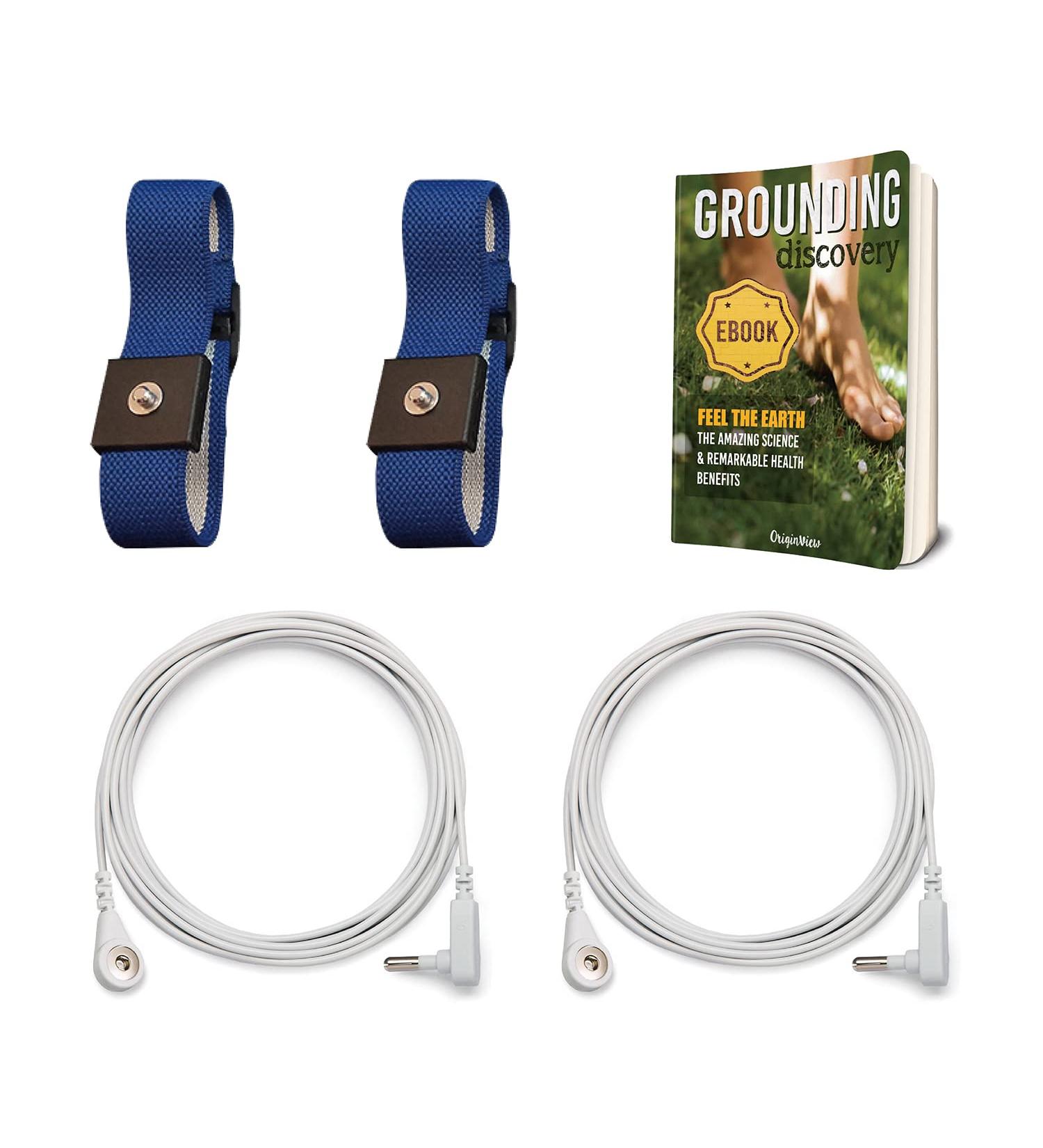 Earthing Pro Grounding Wrist Strap X2 with Straight Grounding Cable (4.5m) X2 Great Grounding Products Improve Sleeping Quality  Reduce Stress & Inflammation  White - Buy Online on GoSupps.com