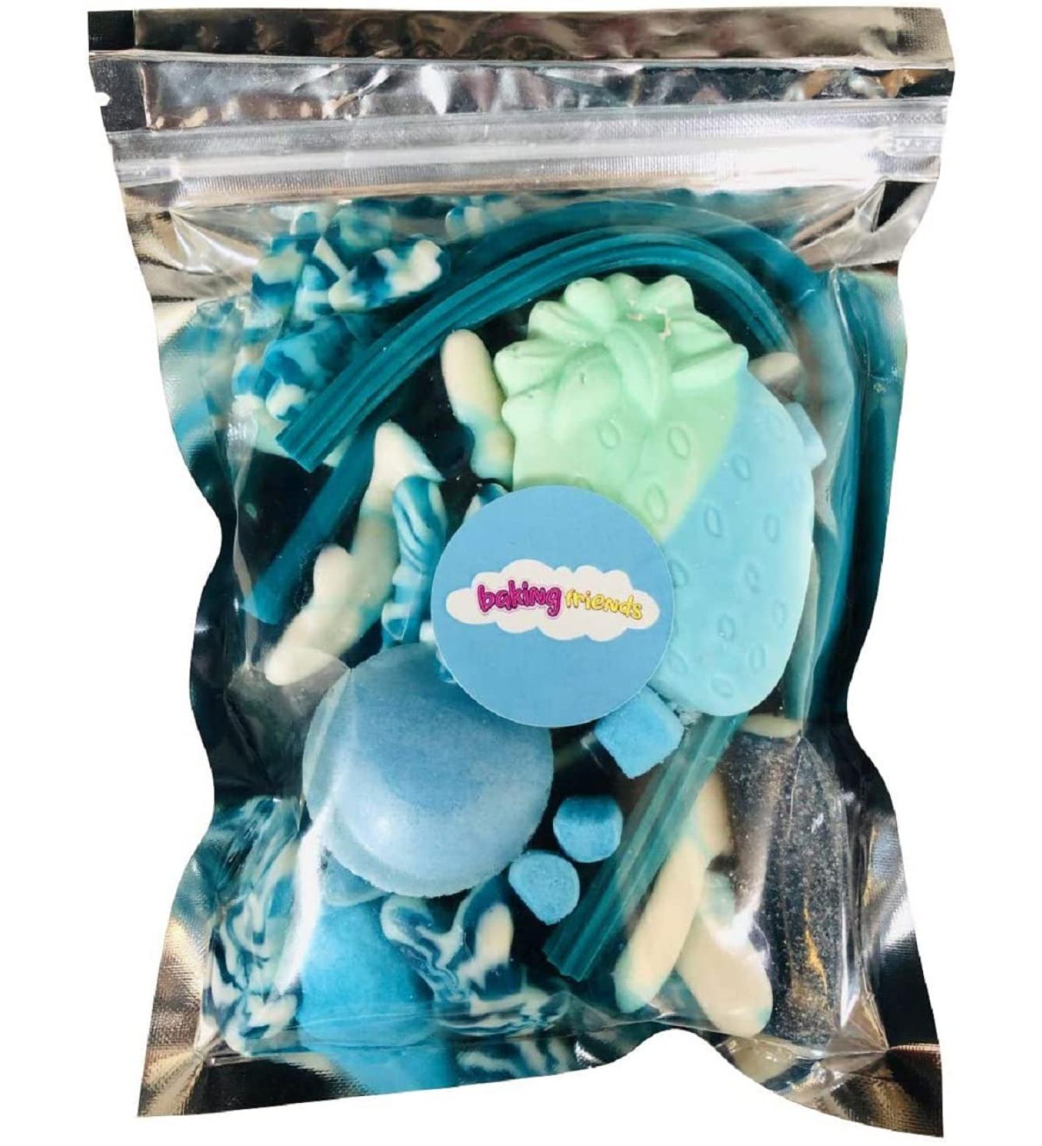 Fathers Day Pouch Blue Retro Sweets Gift Bag Assorted Sweet Pick N Mix Candy 200g Birthday Baby Shower Treat - Buy Online on GoSupps.com