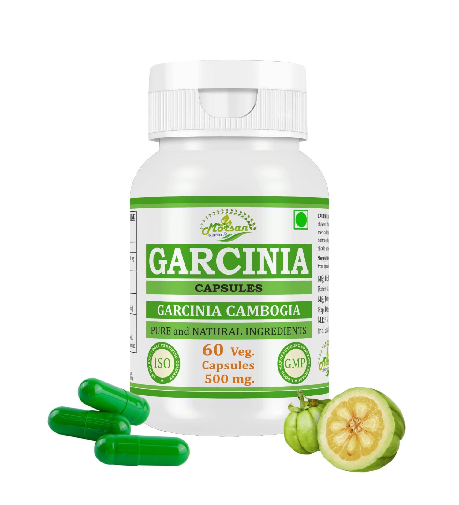 Natural and Pure Herbal Garcinia CAMBOGIA (Garcinia) Extract Capsules | Highest Potency 100% Herbal Product | Pack of 60 X 500 mg. Veg. Capsules (Pack of 1 Jar) 60 Count (Pack of 1) - Buy Online on GoSupps.com
