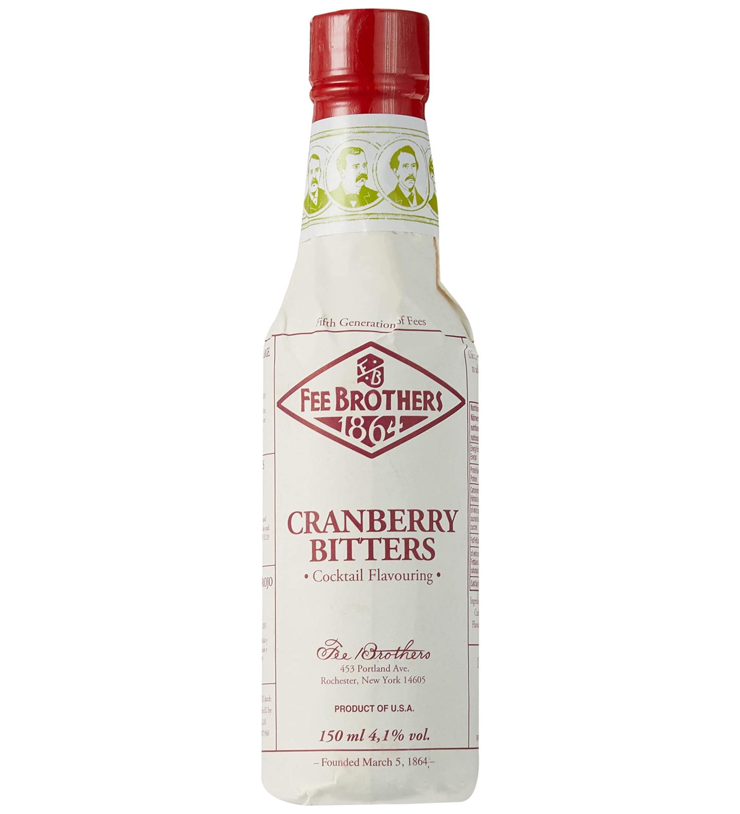 Fee Brothers Cranberry Bitters 150ml - Essential for Cocktails & Long Drinks | Fresh Cranberry Aroma & Flavor | Add Spice & Sophistication - Buy Online on GoSupps.com
