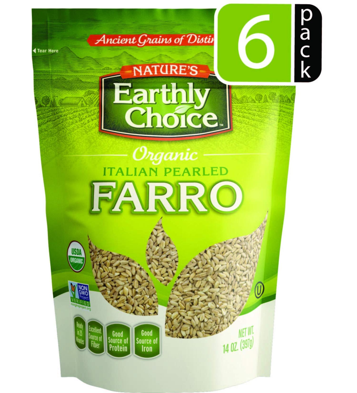 Nature's Earthly Choice Organic Farro  14 Ounces (Pack of 6) - Buy Online on GoSupps.com