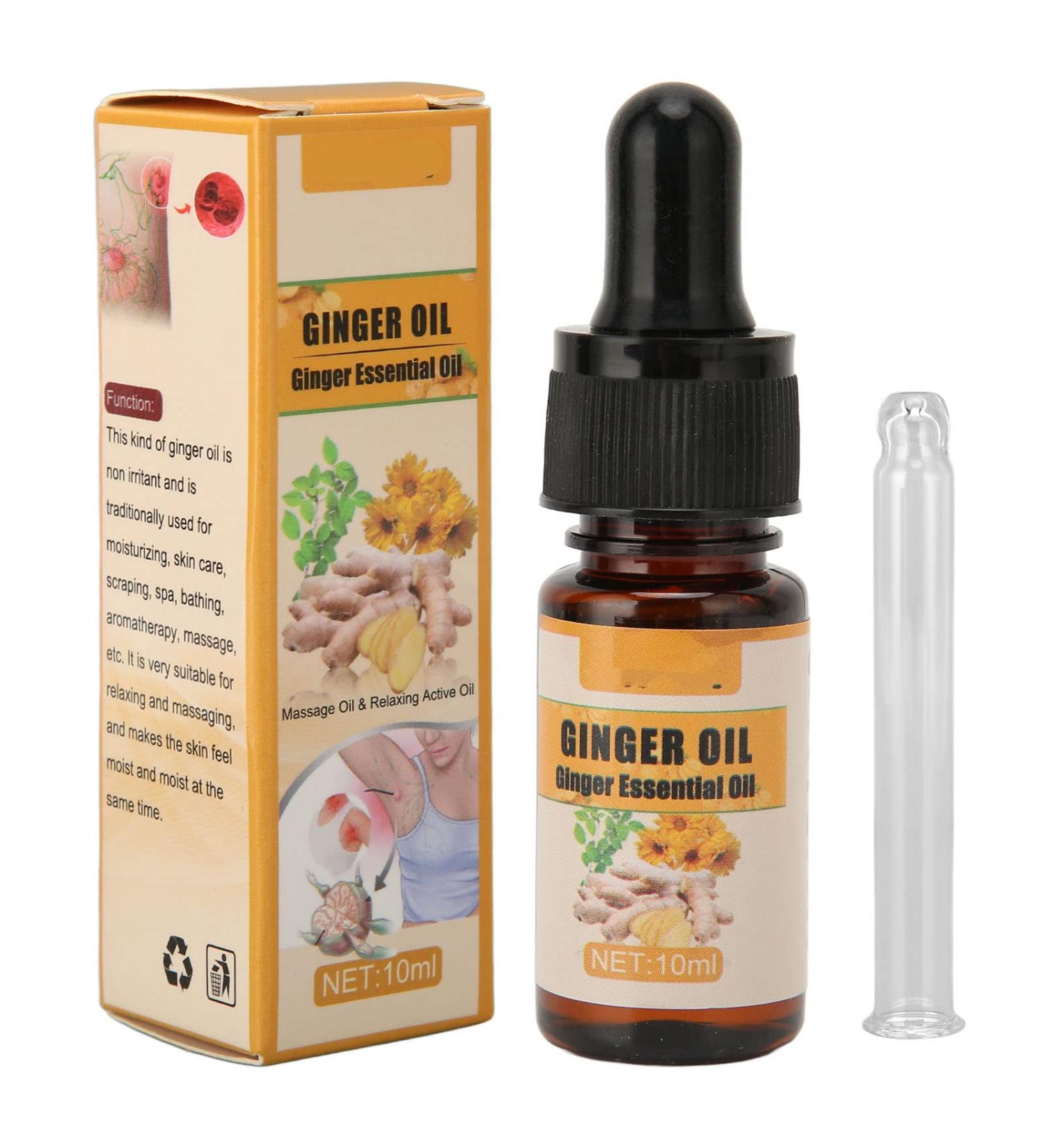 Ginger Massage Essential Oil for Lymphatic Drainage | Natural Daily Body Care - Buy Online on GoSupps.com