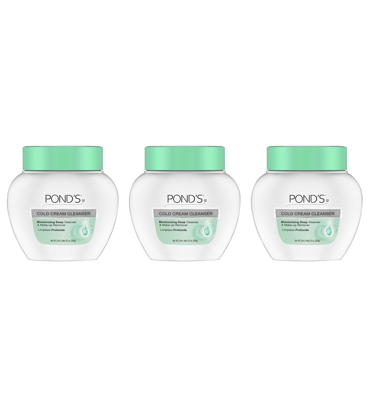 Pond's Makeup Remover Cold Cream 9.5 oz (Pack of 3) - Frustration-Free Packaging - Buy Online on GoSupps.com