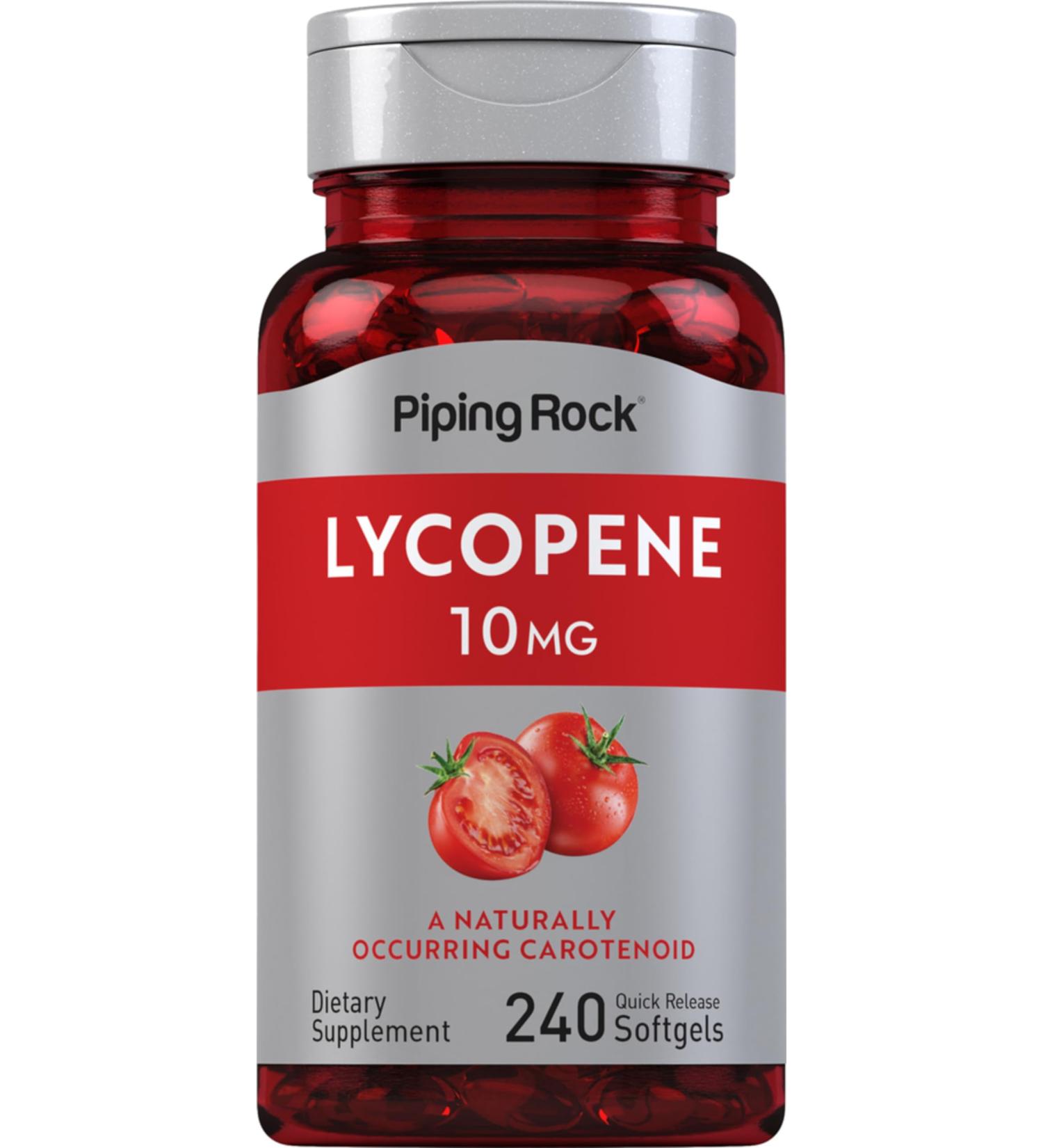 Piping Rock Lycopene 10mg | 240 Softgels | Non-GMO Gluten Free Supplement - Buy Online on GoSupps.com