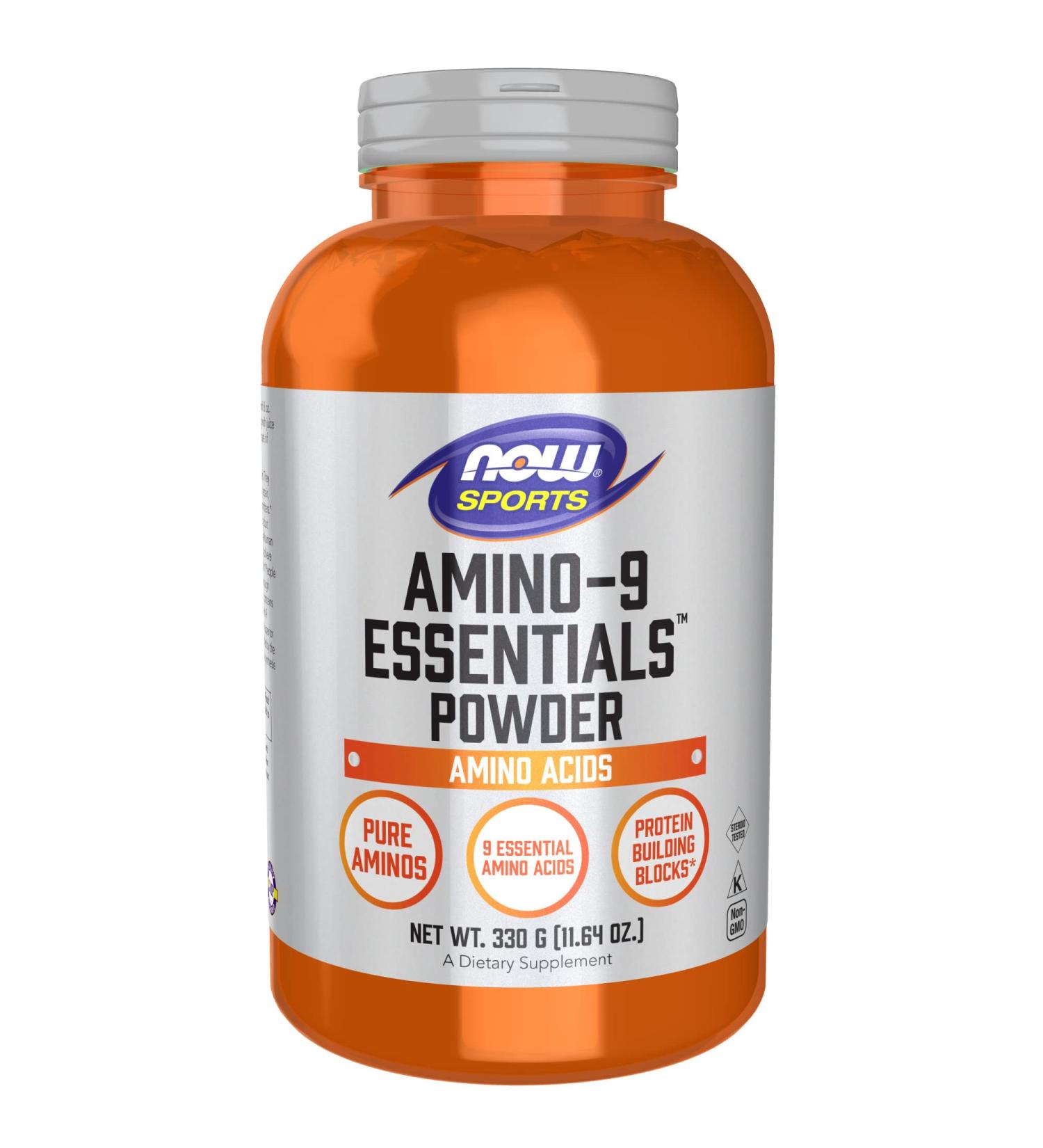 Now Foods Amino-9 Essentials Powder 11.64 oz - Premium Sports Amino Acids - Buy Online on GoSupps.com