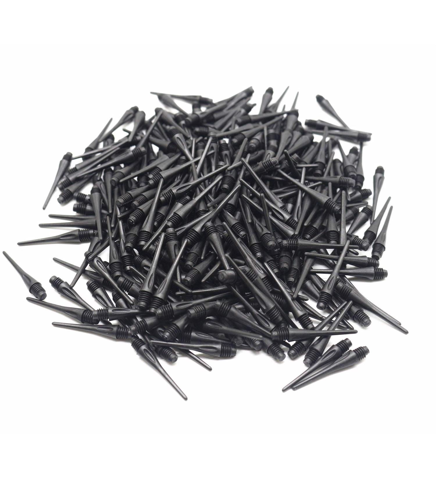 300 Pack ROOBEEO 2BA Thread Plastic Tip Dart Points - Replacement Soft Dart Tips in Black | Dart Accessories - Buy Online on GoSupps.com