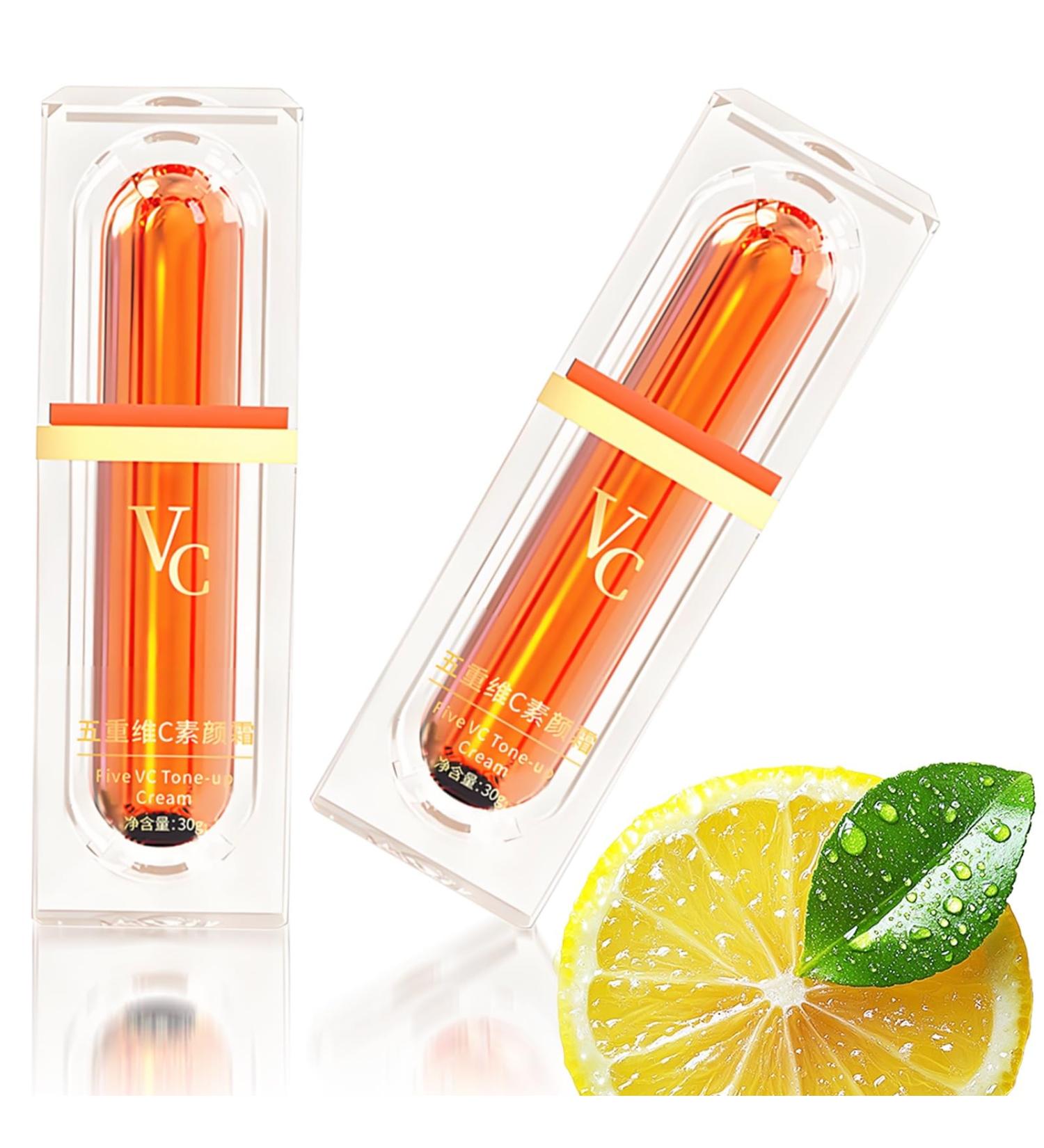 SANMOONLIT Japanese Vitamin C Makeup ToneUp Cream Five Vitamin C ToneUp Cream Long Lasting Moisturizing Clear Concealer for Oily or Acne Prone Skin2Pcs - Buy Online on GoSupps.com