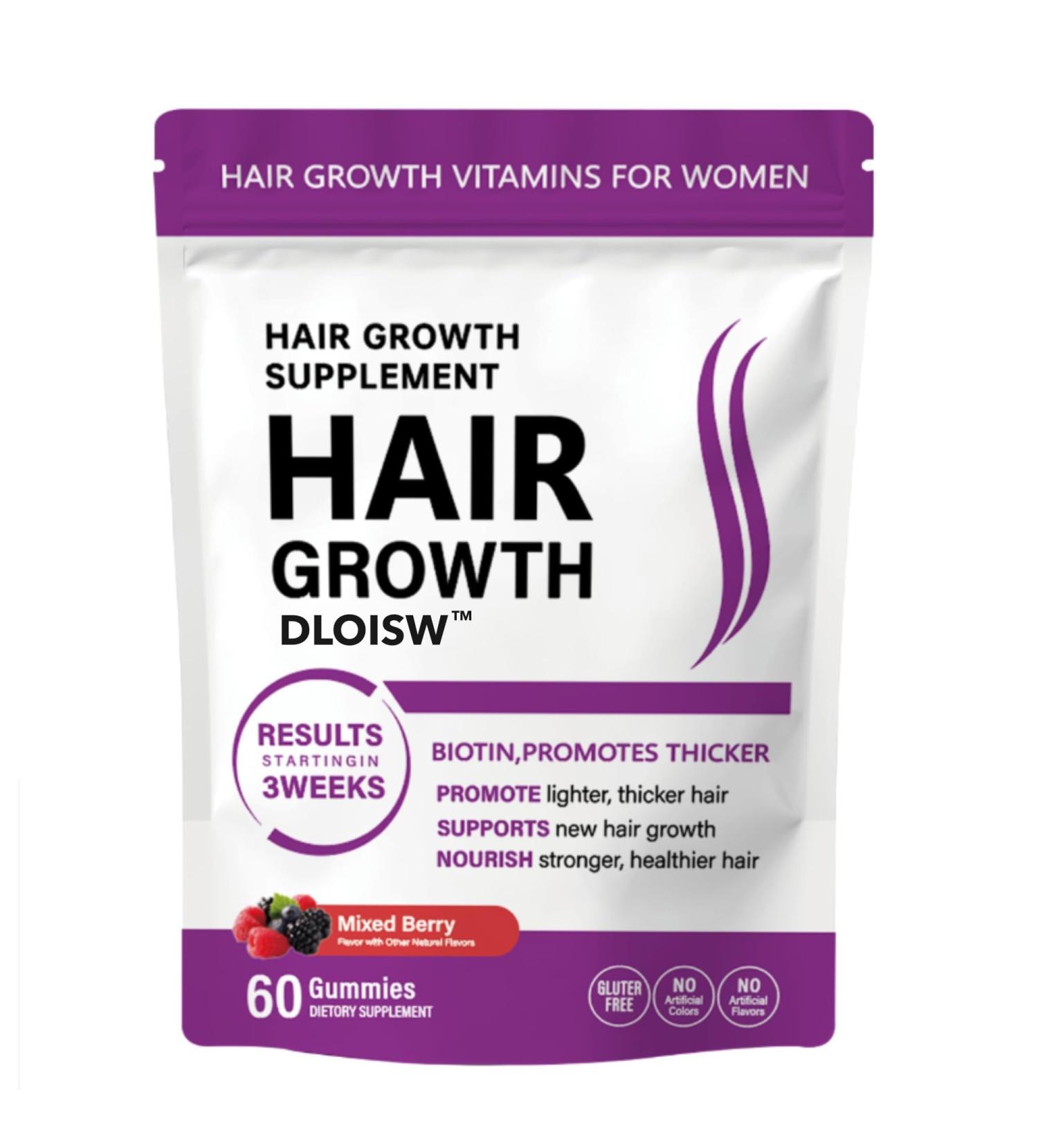 Hair Growth Accelerator Soft Chewable Tablets Advanced Hair Growth Formula for Men and Women Contains Active Ingredients and Biotin Promotes Thicker Fuller Stronger Hair 60 Tablets (Mixed Berry) - Buy Online on GoSupps.com