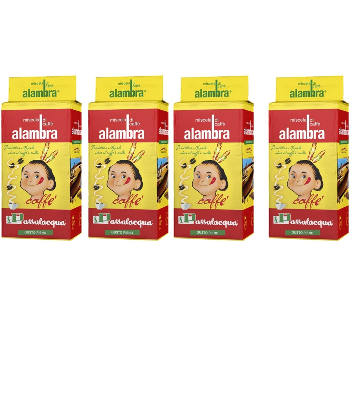 Passalacqua Pack of 4 Alambra ground espresso coffee cups - 250g