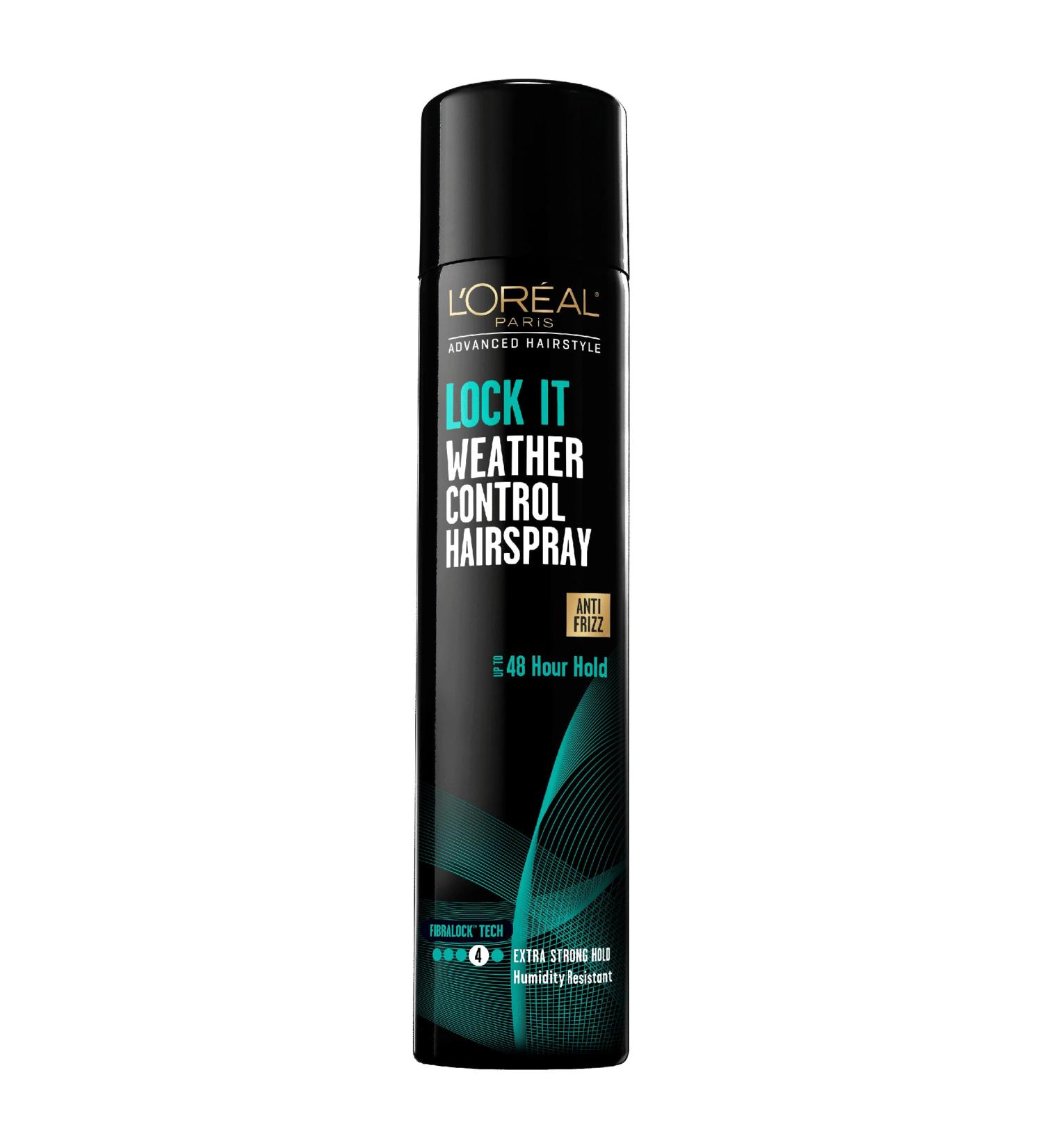 L'Oreal Paris Advanced Hairstyle Lock It Weather Control Hairspray Anti-Frizz Extra Strong Hold 8.25 OZ (234 g) Each Pack of 3 Unscented 8.25 Ounce (Pack of 3) - Buy Online on GoSupps.com