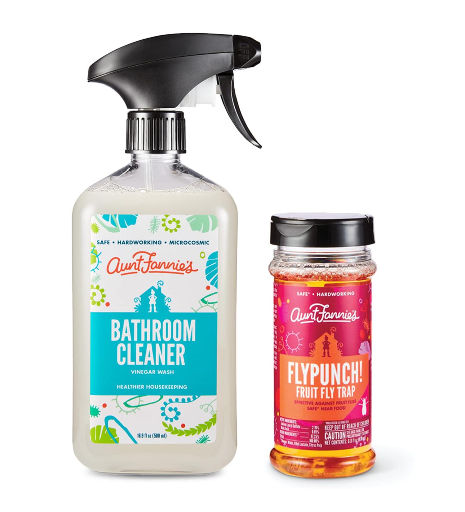 Aunt Fannie's Bathroom Cleaner - Vinegar Wash 16.9 oz (500 ml) | Natural & Eco-Friendly Cleaning Solution - Buy Online on GoSupps.com