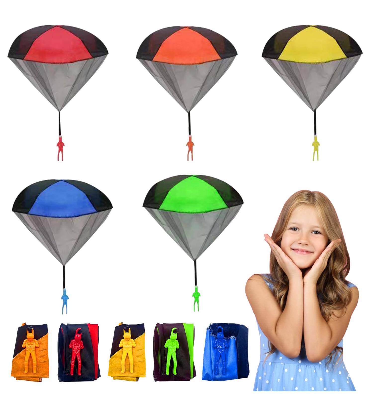 Downdrift Parachute Toy - 5 Pack Outdoor Flying Parachutists for Kids | Perfect Birthday Gifts & Throwing Games - Buy Online on GoSupps.com