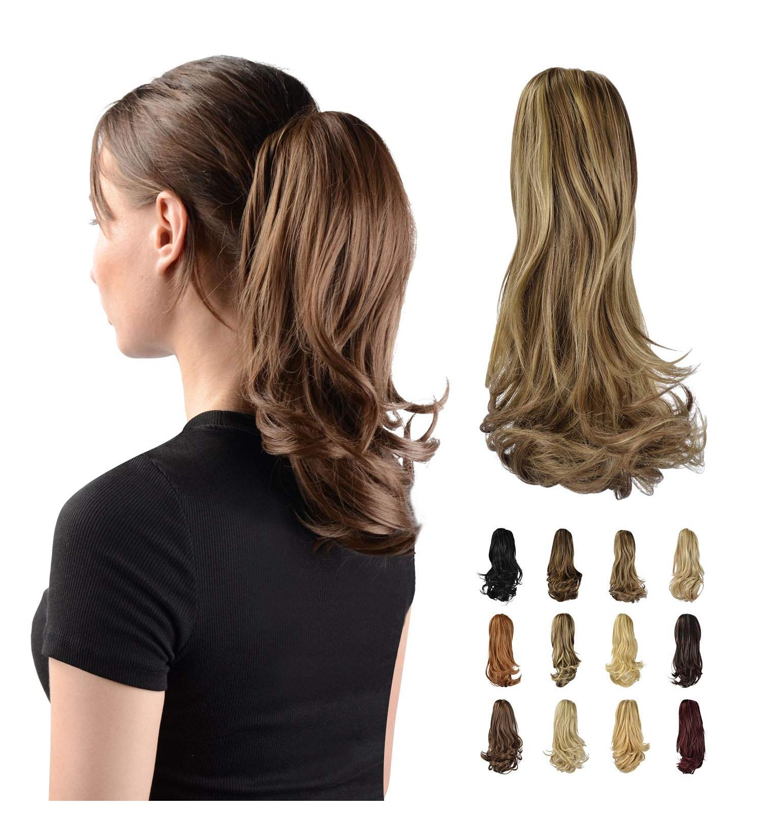Sofeiyan 13 Curly Ponytail Extension - Golden Brown & Light Blonde: Natural Synthetic Hairpiece for Women - Buy Online on GoSupps.com