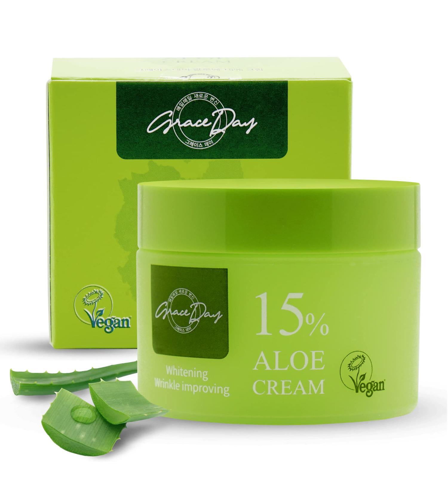 100% Certified Vegan Aloe Moisturizing Face & Body Cream - Nourish Refresh & Soothe Dry Skin | Anti-Acne Scars & Rosacea | Made in Korea | 1.69 oz - Buy Online on GoSupps.com
