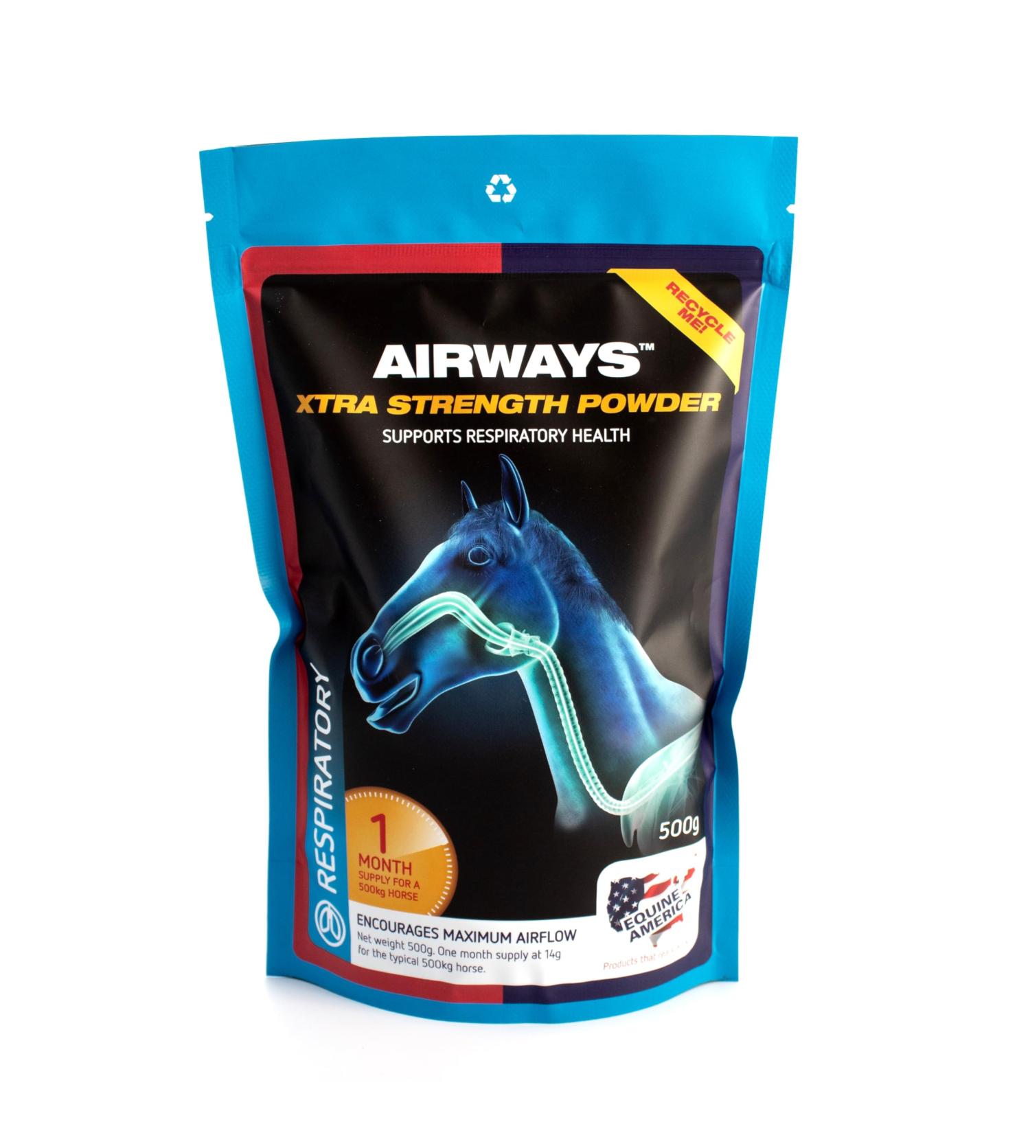 Equine America Airways Xtra Force | Premium Ready for Use Horse & Pony Supplement | for Respiratory Support | 500g - Buy Online on GoSupps.com