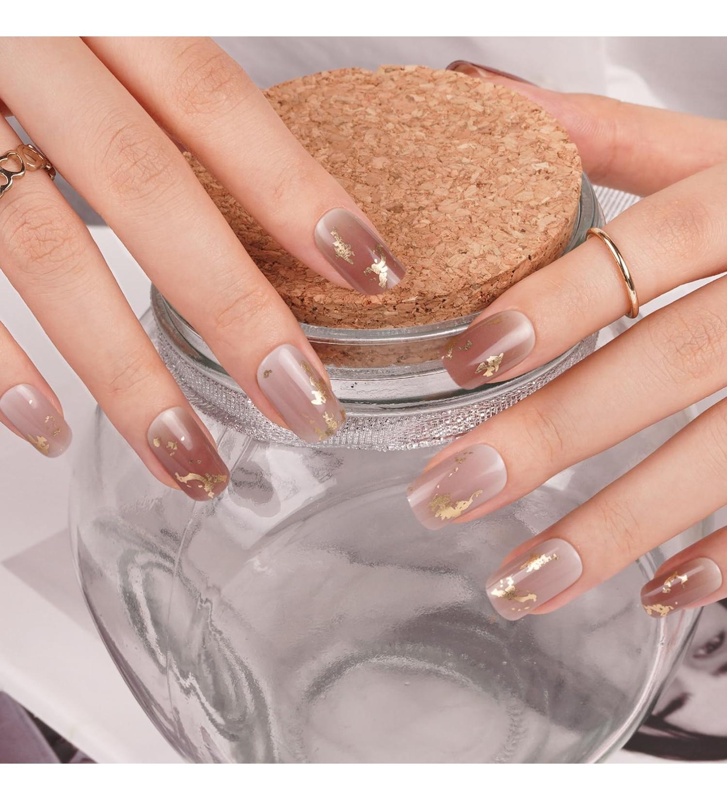 DANNI & TONI 28 Stickers Semi Cured Nail Wraps Soft Self-Adhesive Gel Nail Stickers(Flying Clouds) Salon-Quality Gel Nail Polish Strips Manicure Stickers Set Gradient Foil Stamping - Buy Online on GoSupps.com